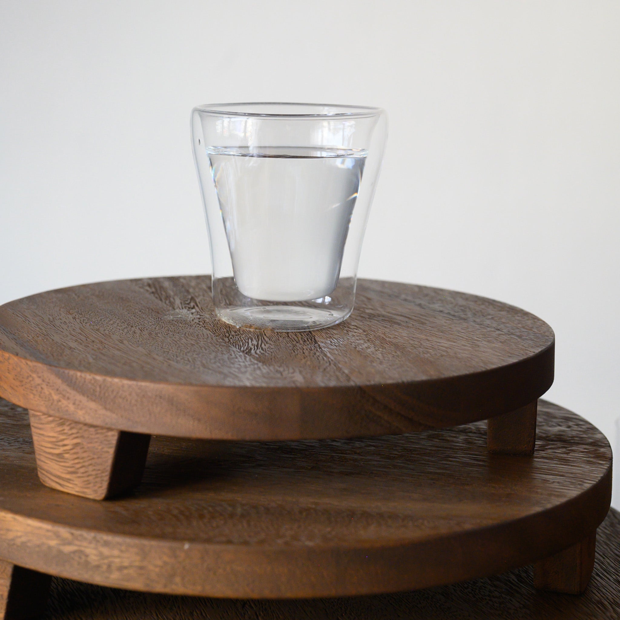 FOREST GLASS STAND (SET OF 4 GLASSES AND WOODEN STAND)