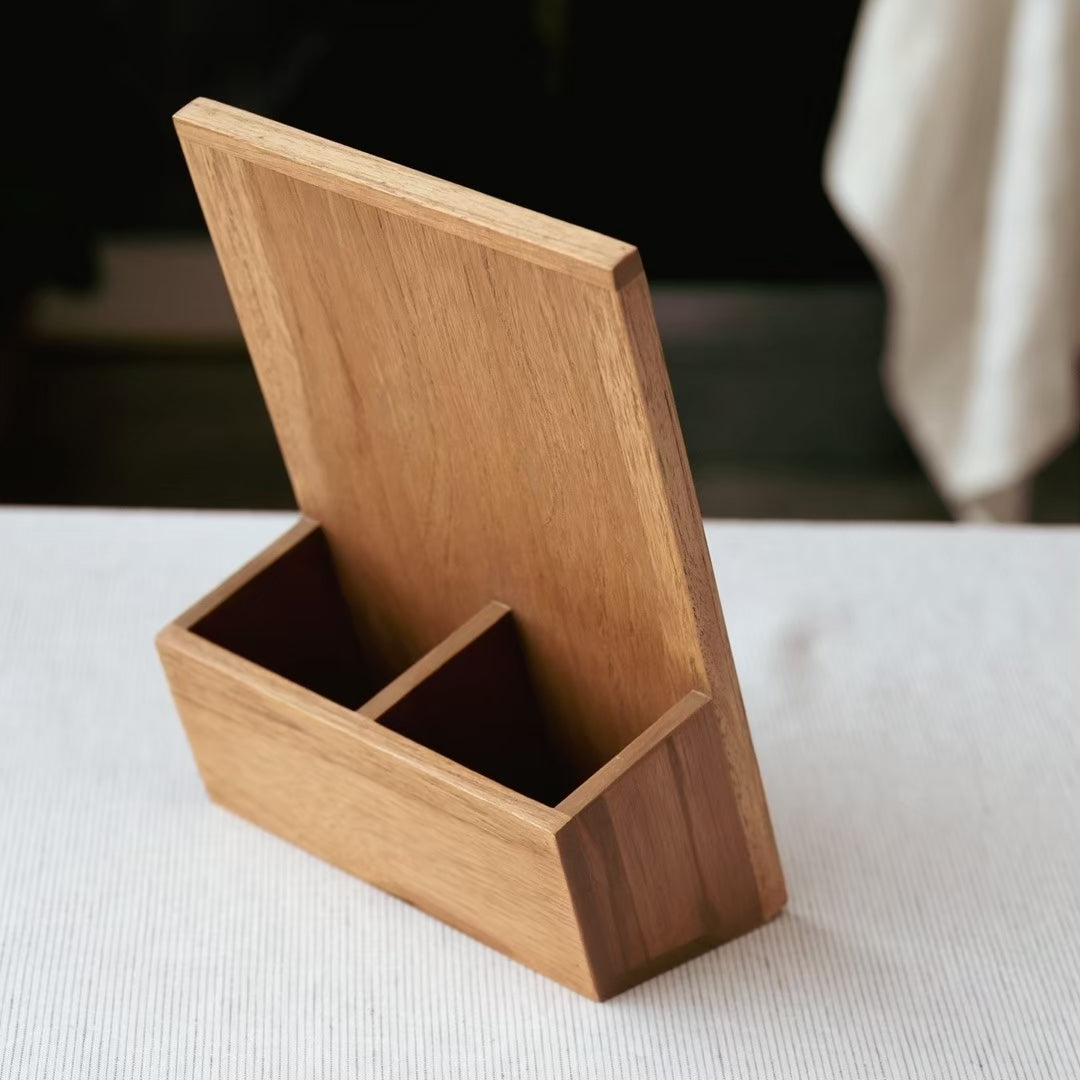 DESK STAND MIRROR (TEAK)