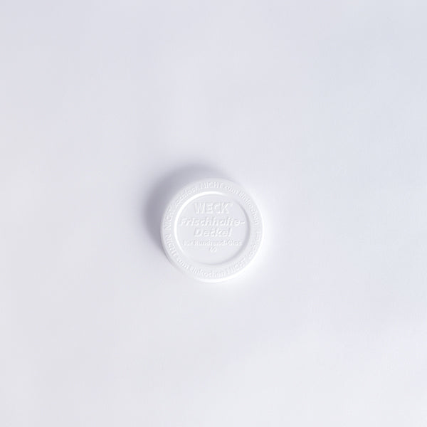 PLASTIC LIDS WHITE FOR WECK 1 PCS./BAG