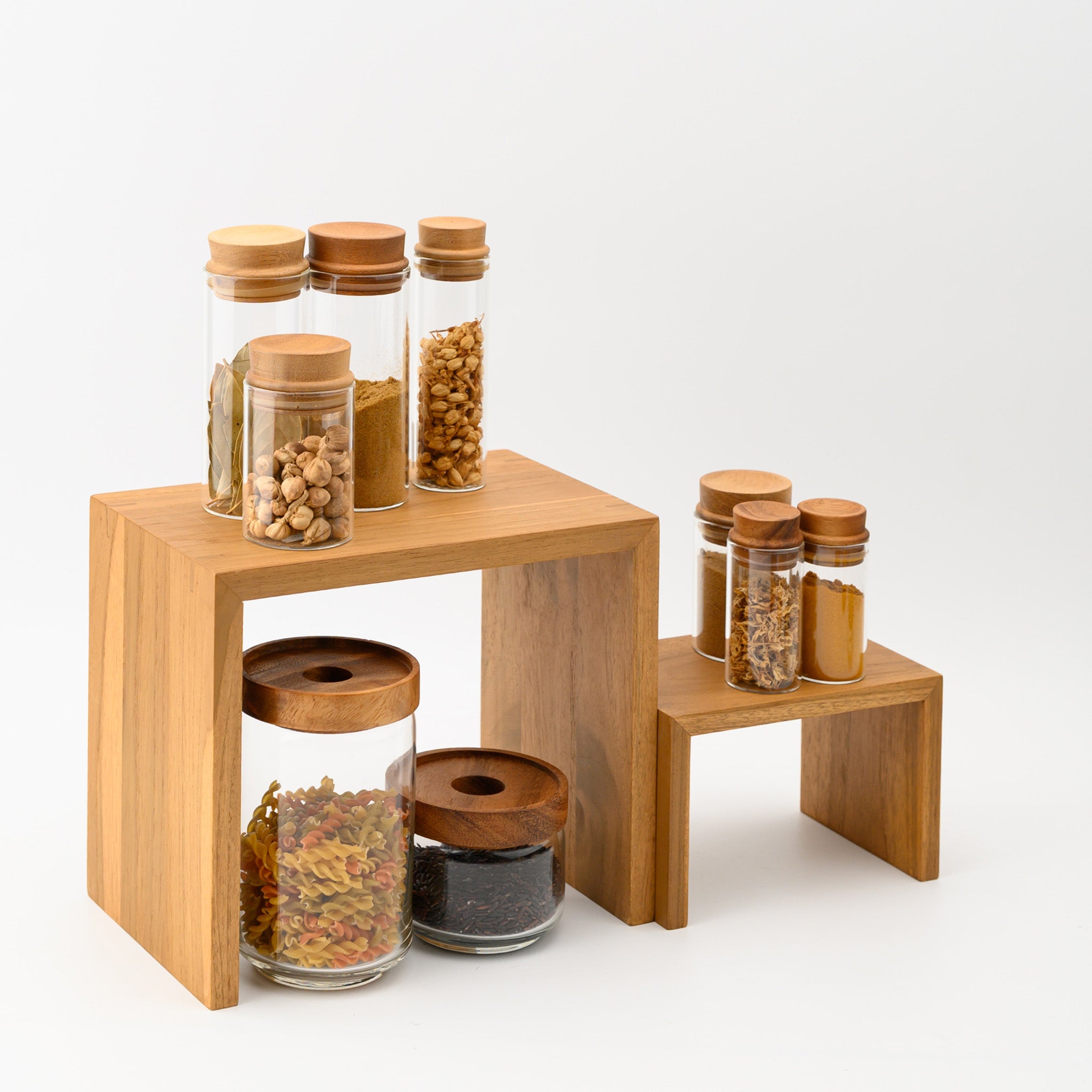 WOODEN DISPLAY STEP 25-21 CM. (TEAK)