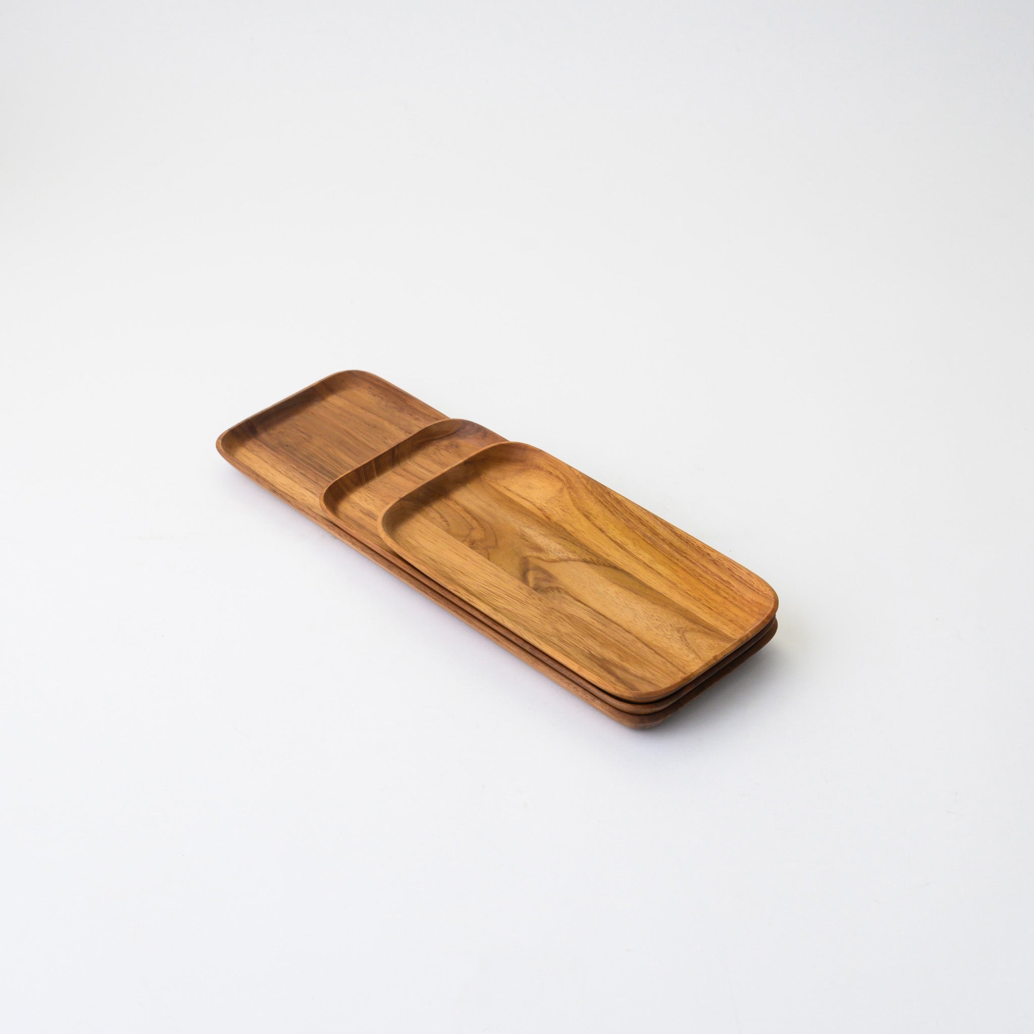 BLANCHE LONG TRAY 11 X 24 CM. (TEAK)