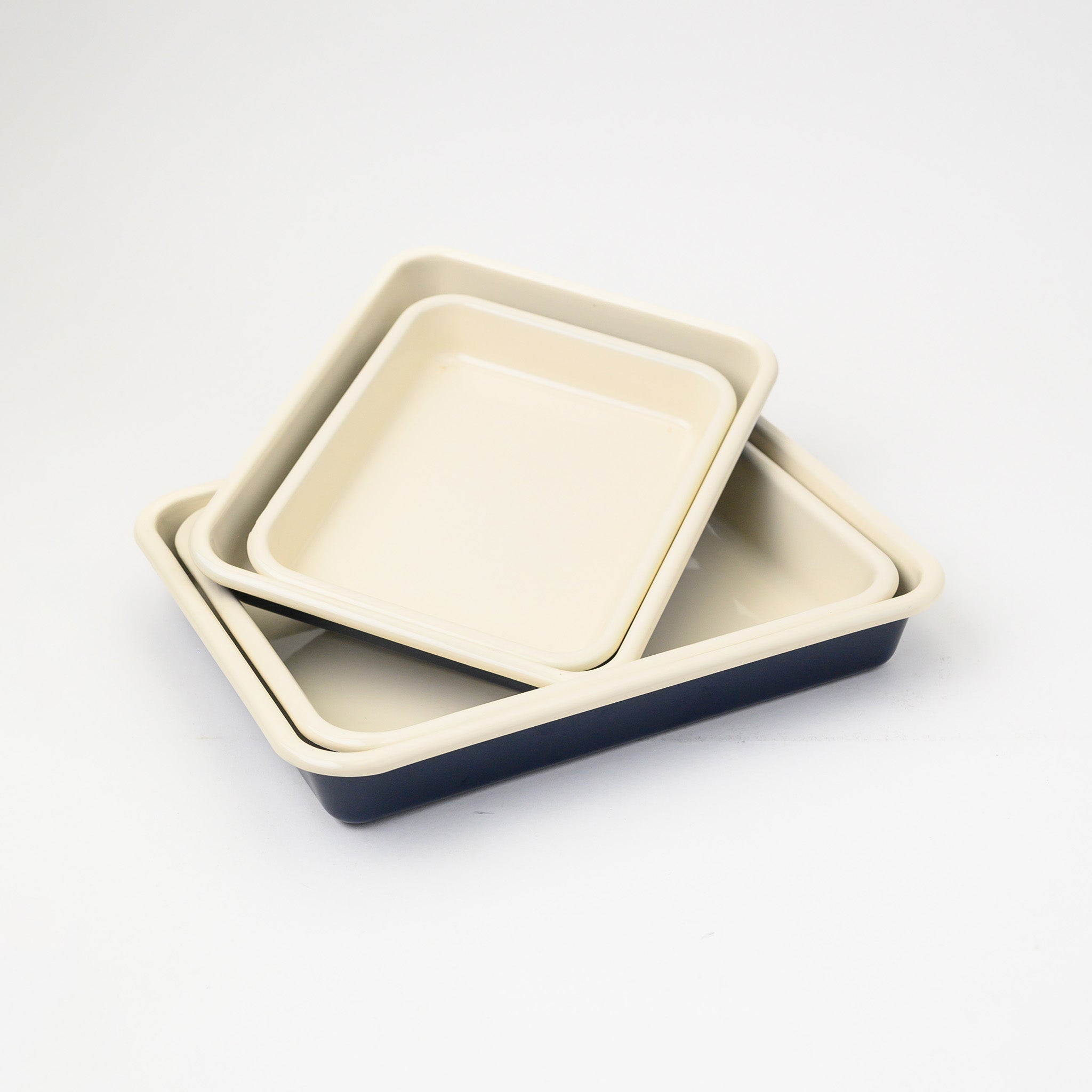 ENAMEL BAKING TRAY MID – BLUE SIZE M