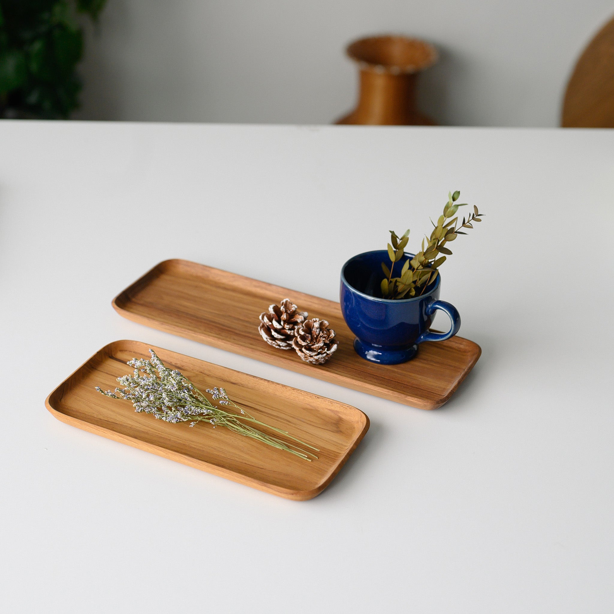 BLANCHE LONG TRAY 11 X 24 CM. (TEAK)