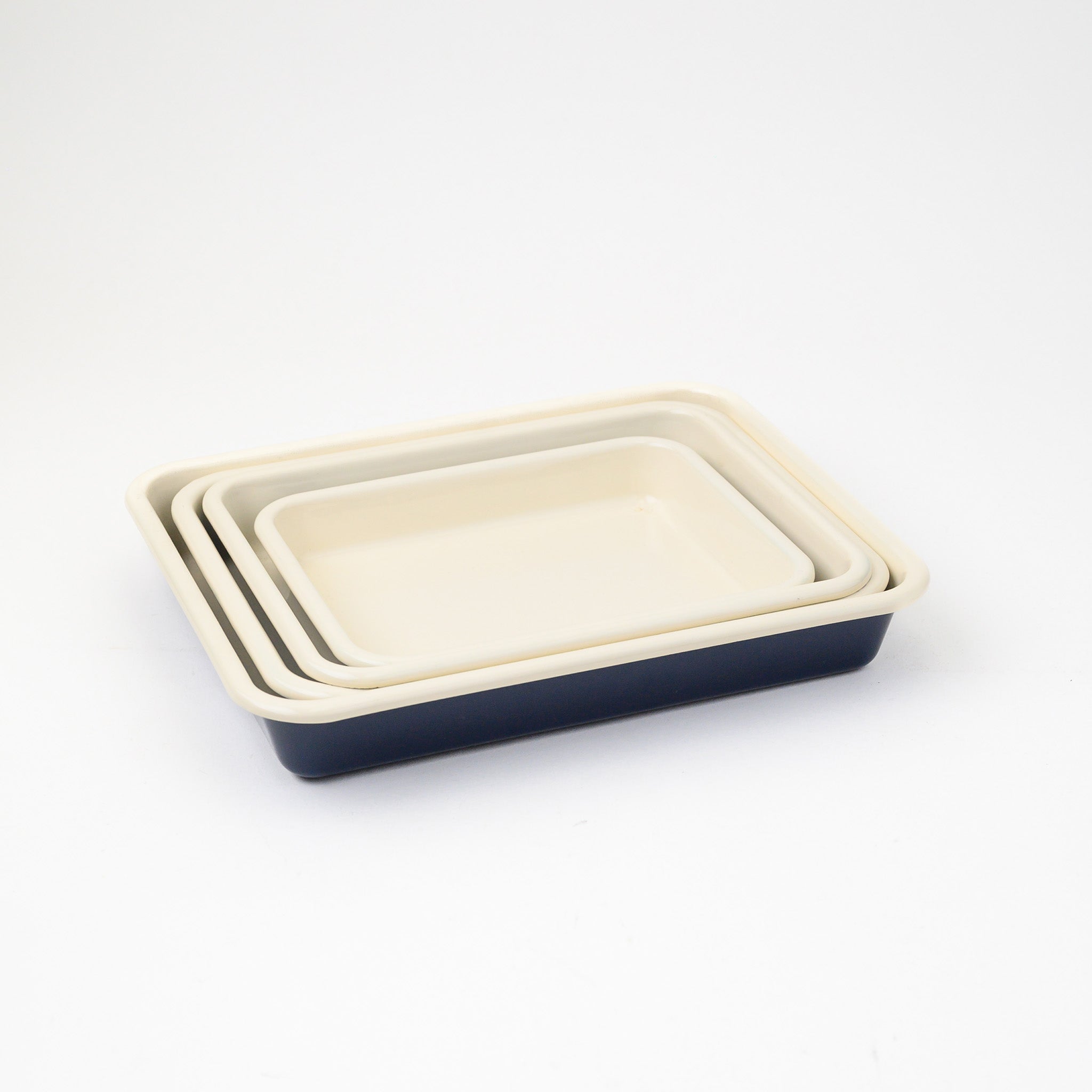 ENAMEL BAKING TRAY MID – BLUE SIZE S
