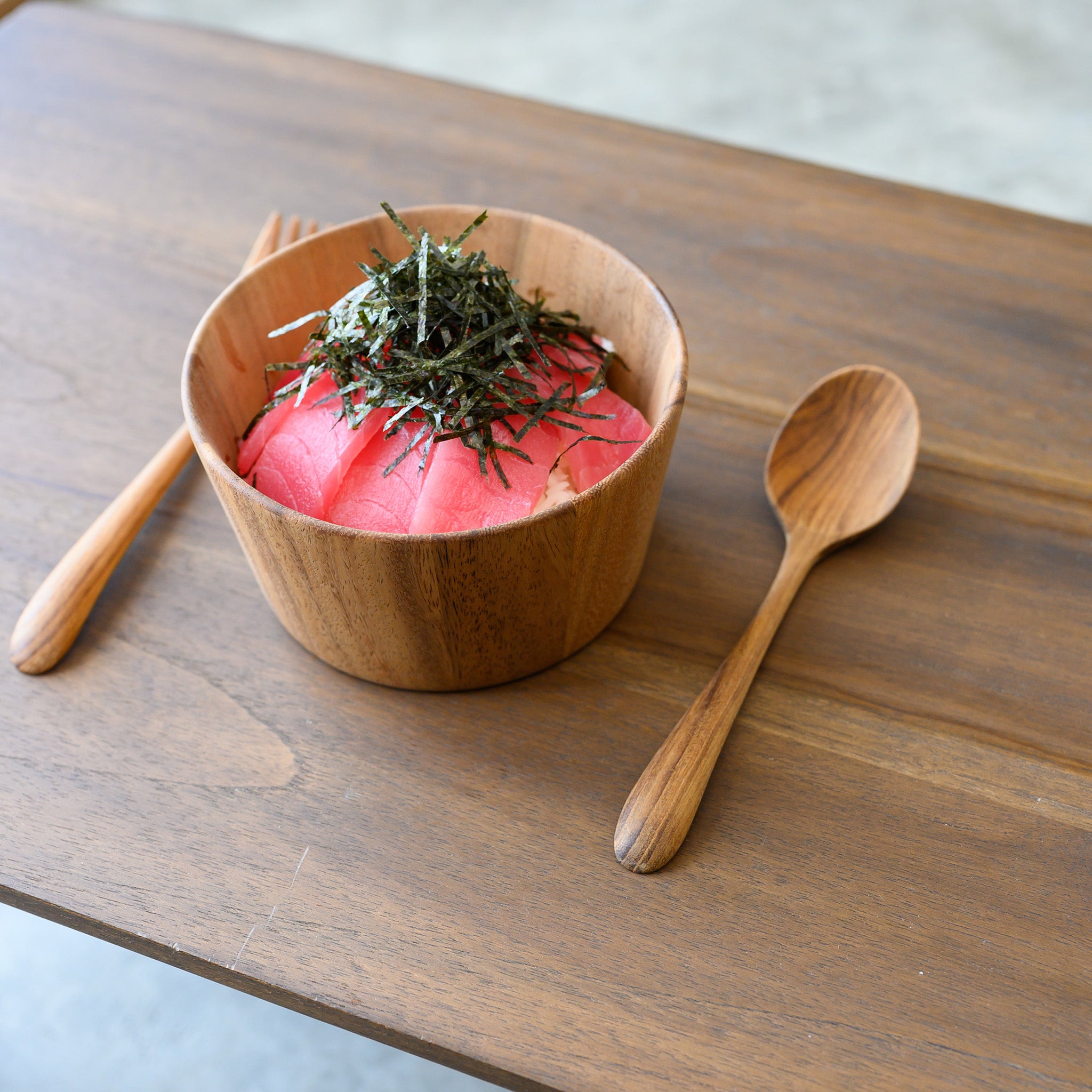 MOON SERVING BOWL (TEAK)