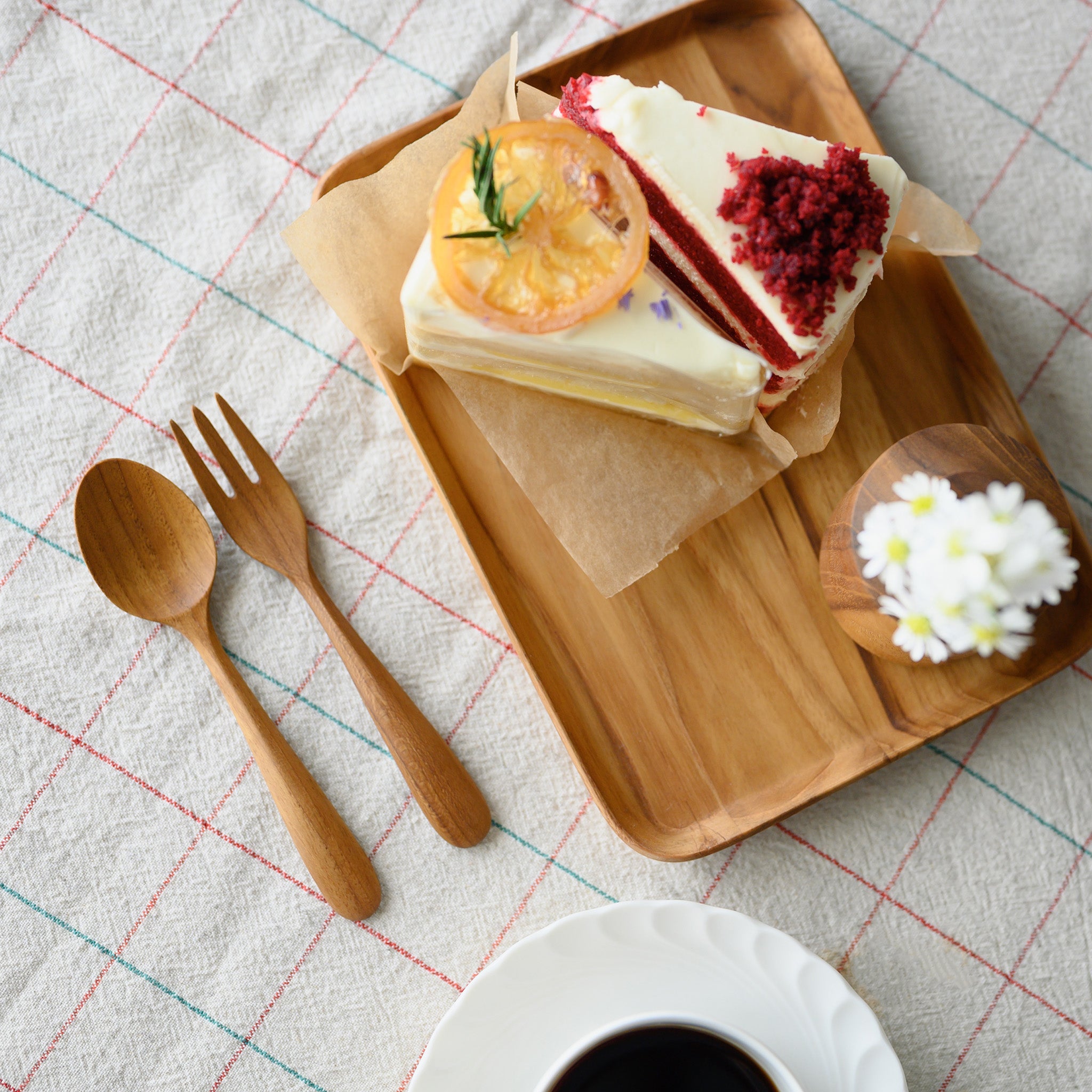 MANON DESSERT FORK (TEAK)