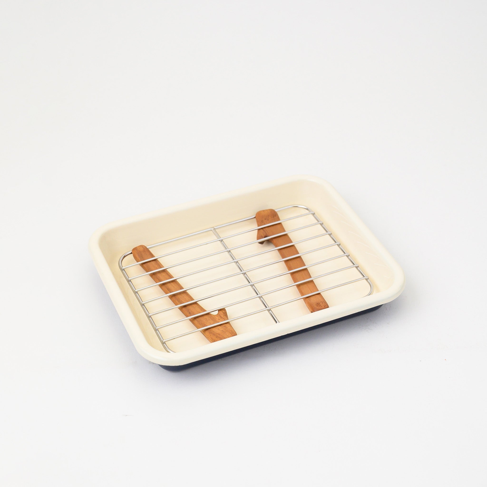 ENAMEL BAKING TRAY MID – BLUE SIZE S