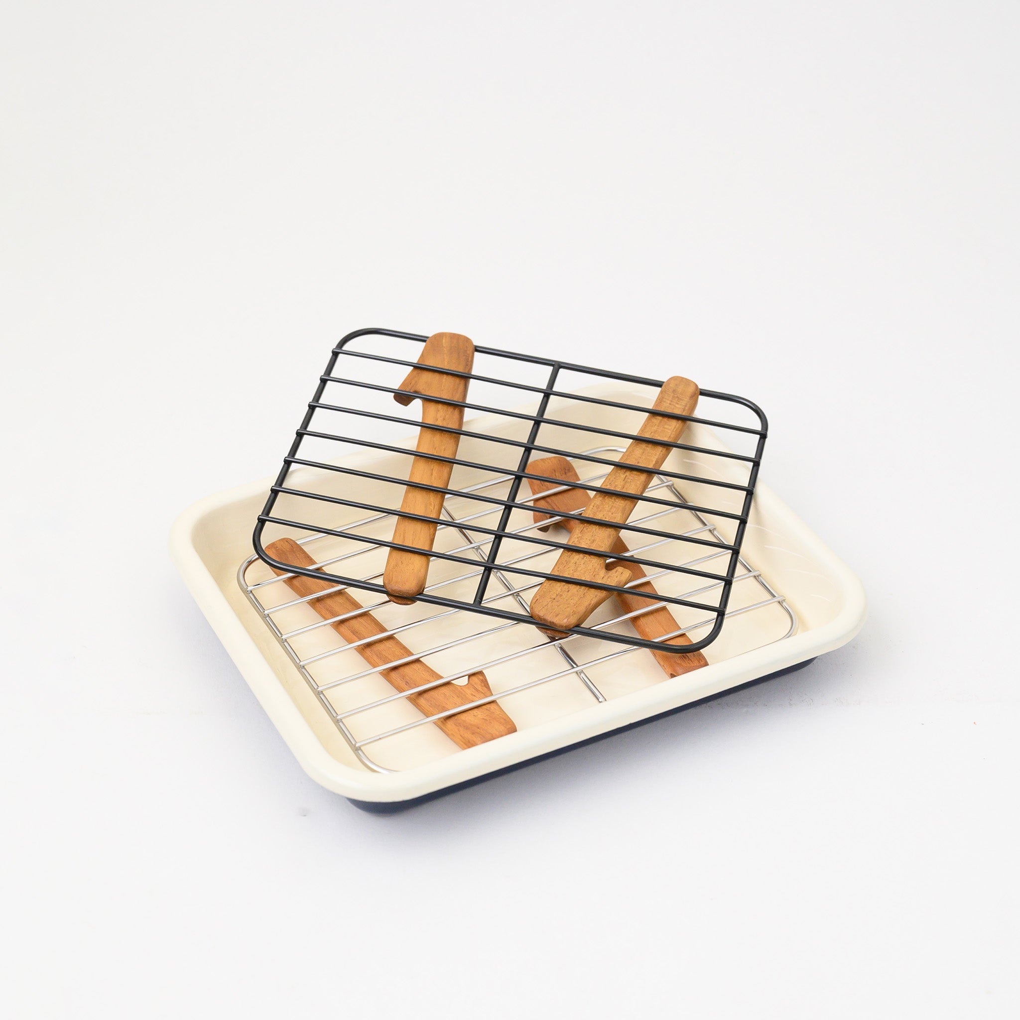 ENAMEL BAKING TRAY MID – BLUE SIZE S