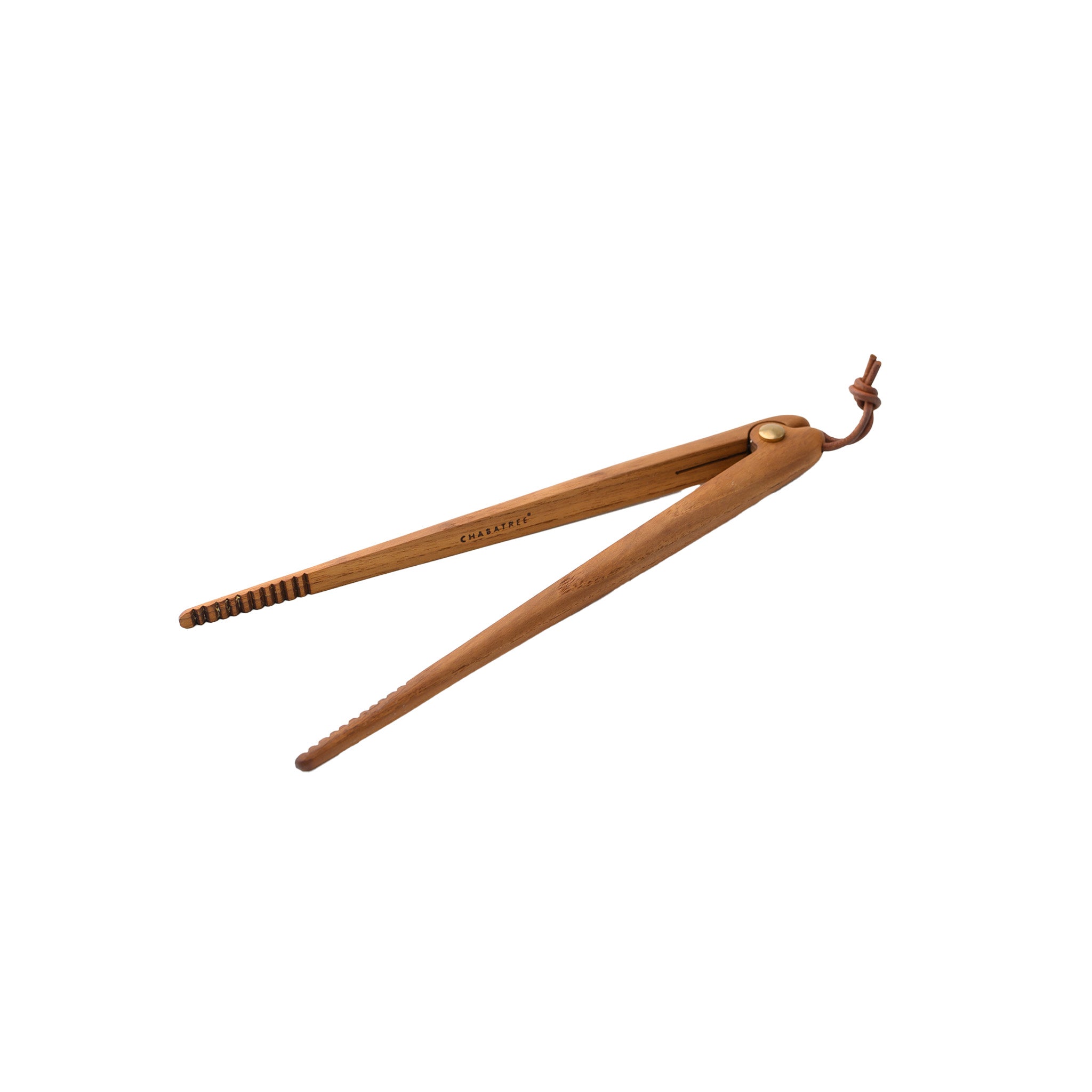 PINE NEEDLE TONGS 10" (TEAK)