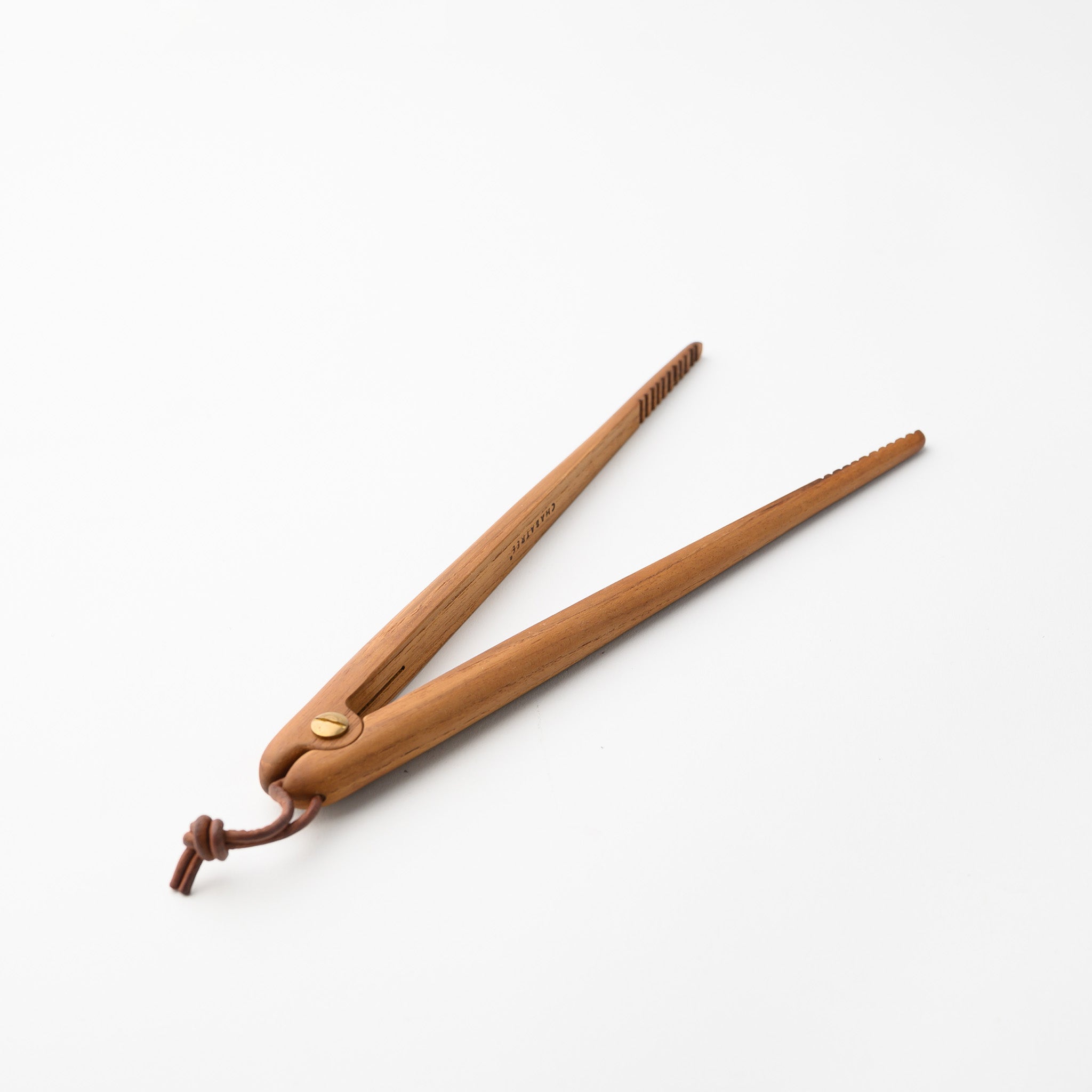 PINE NEEDLE TONGS 10" (TEAK)