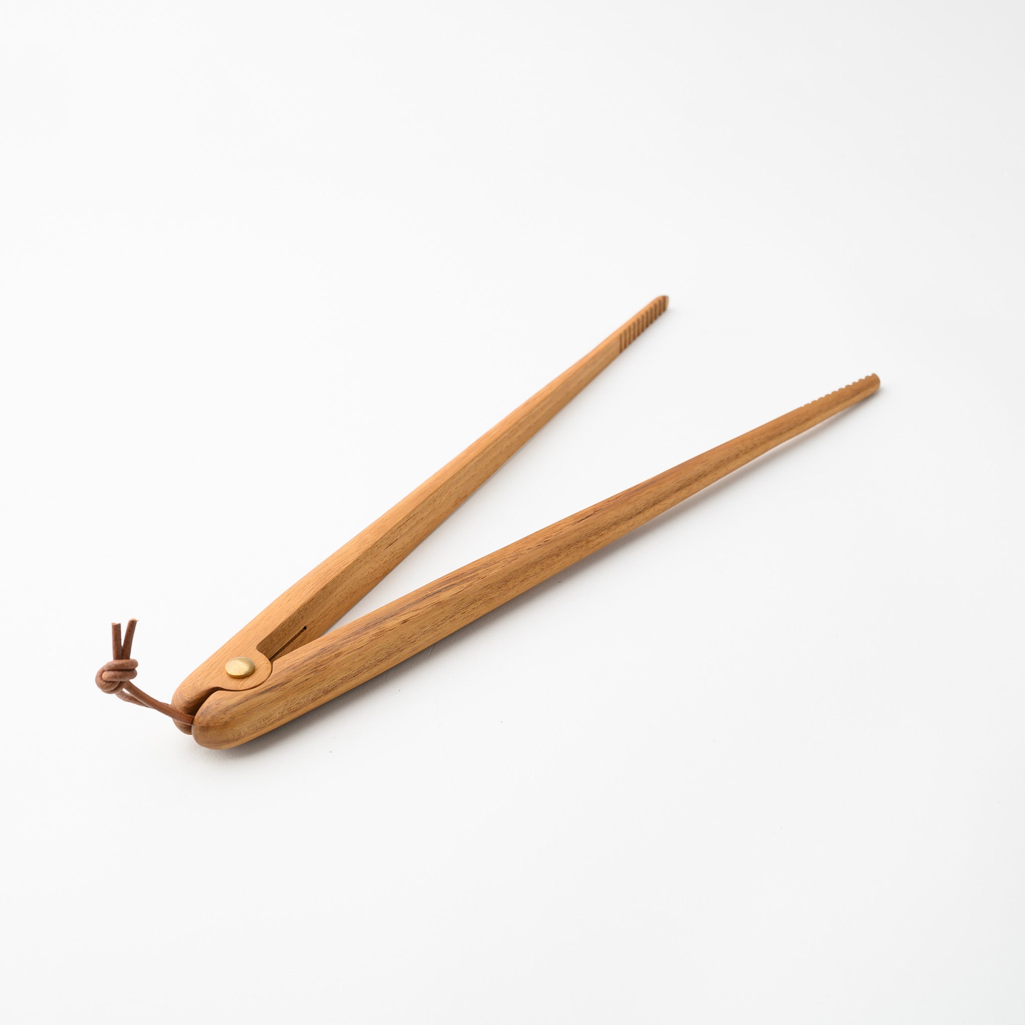 PINE NEEDLE TONGS 14" (TEAK)