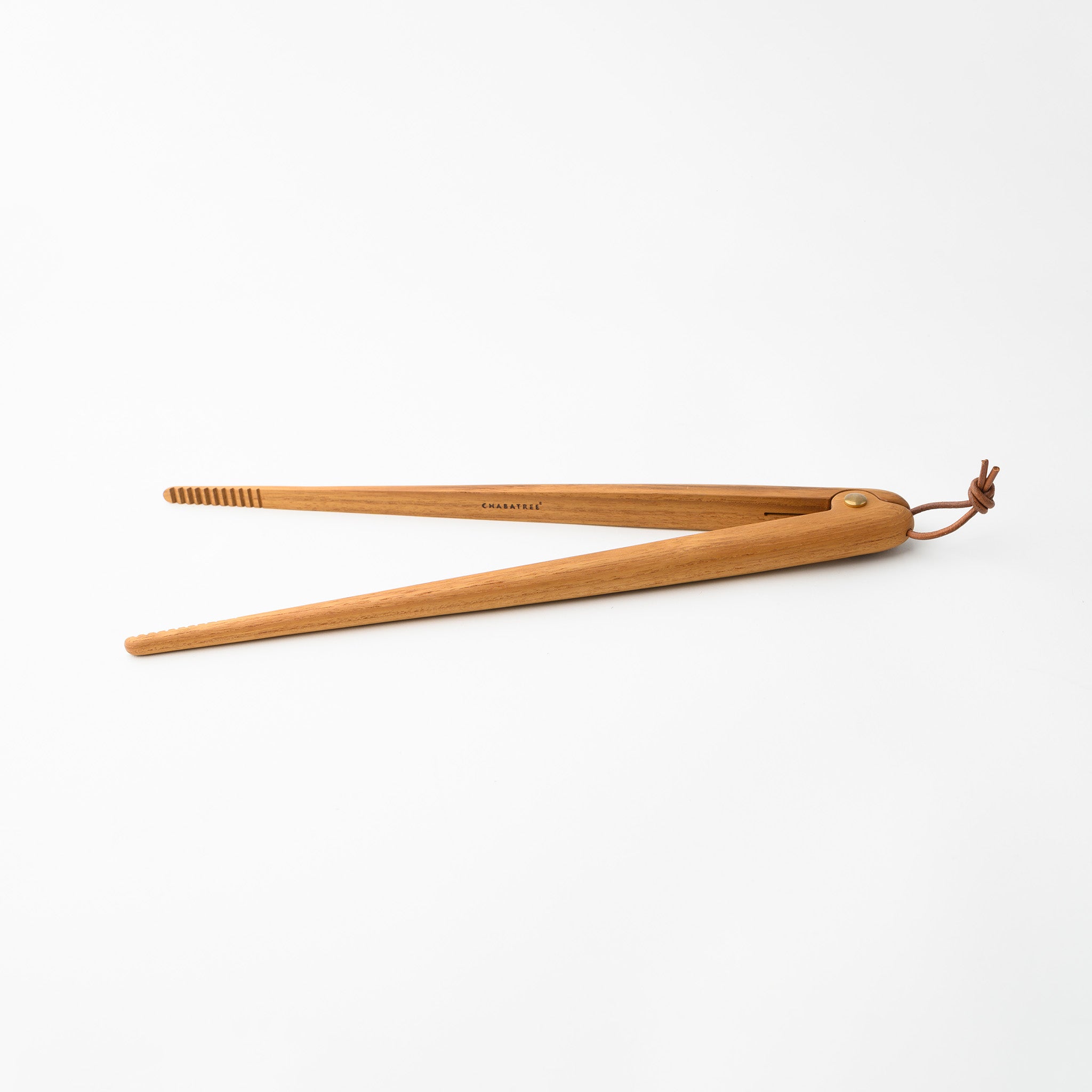 PINE NEEDLE TONGS 14" (TEAK)