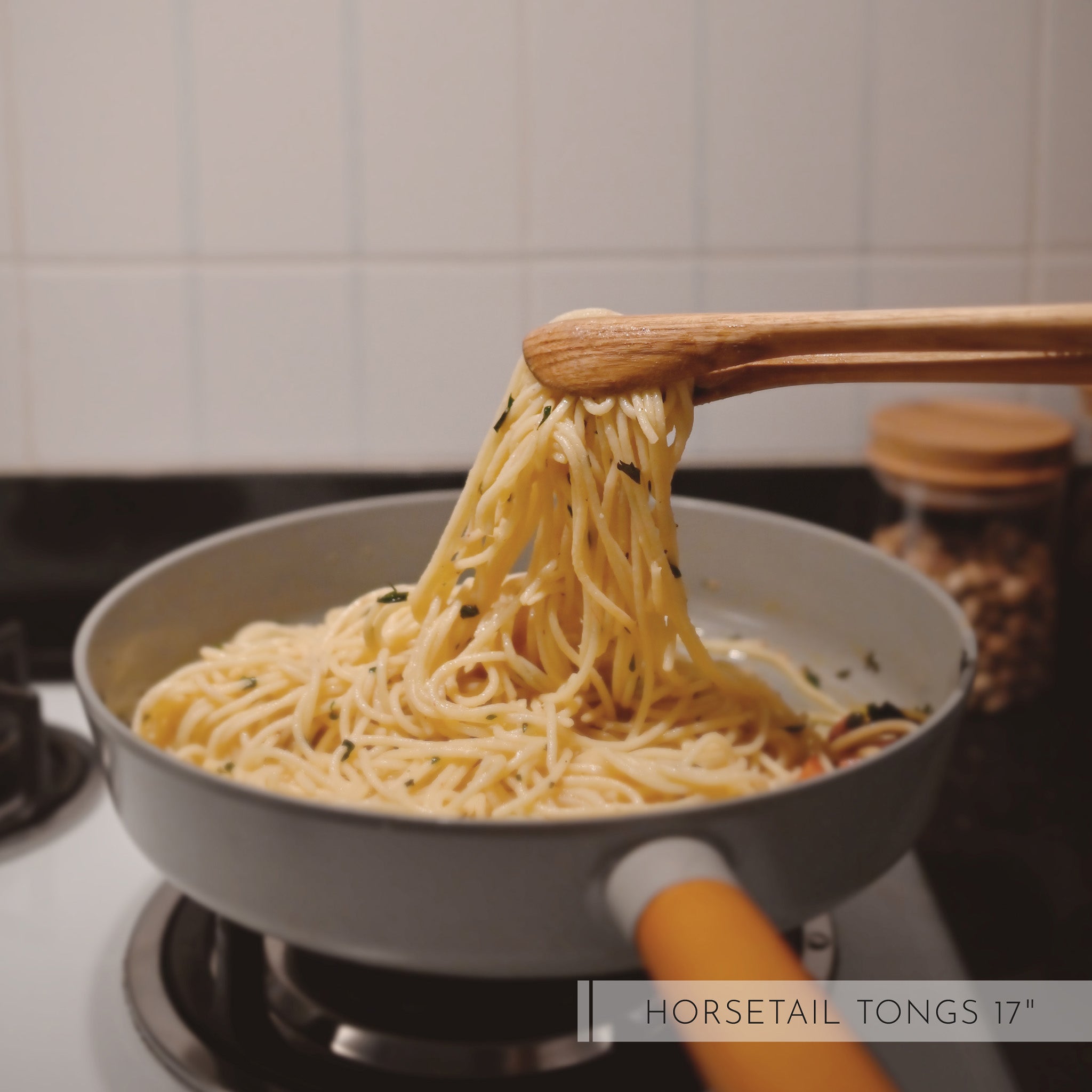 HORSETAIL TONGS 17" (TEAK)