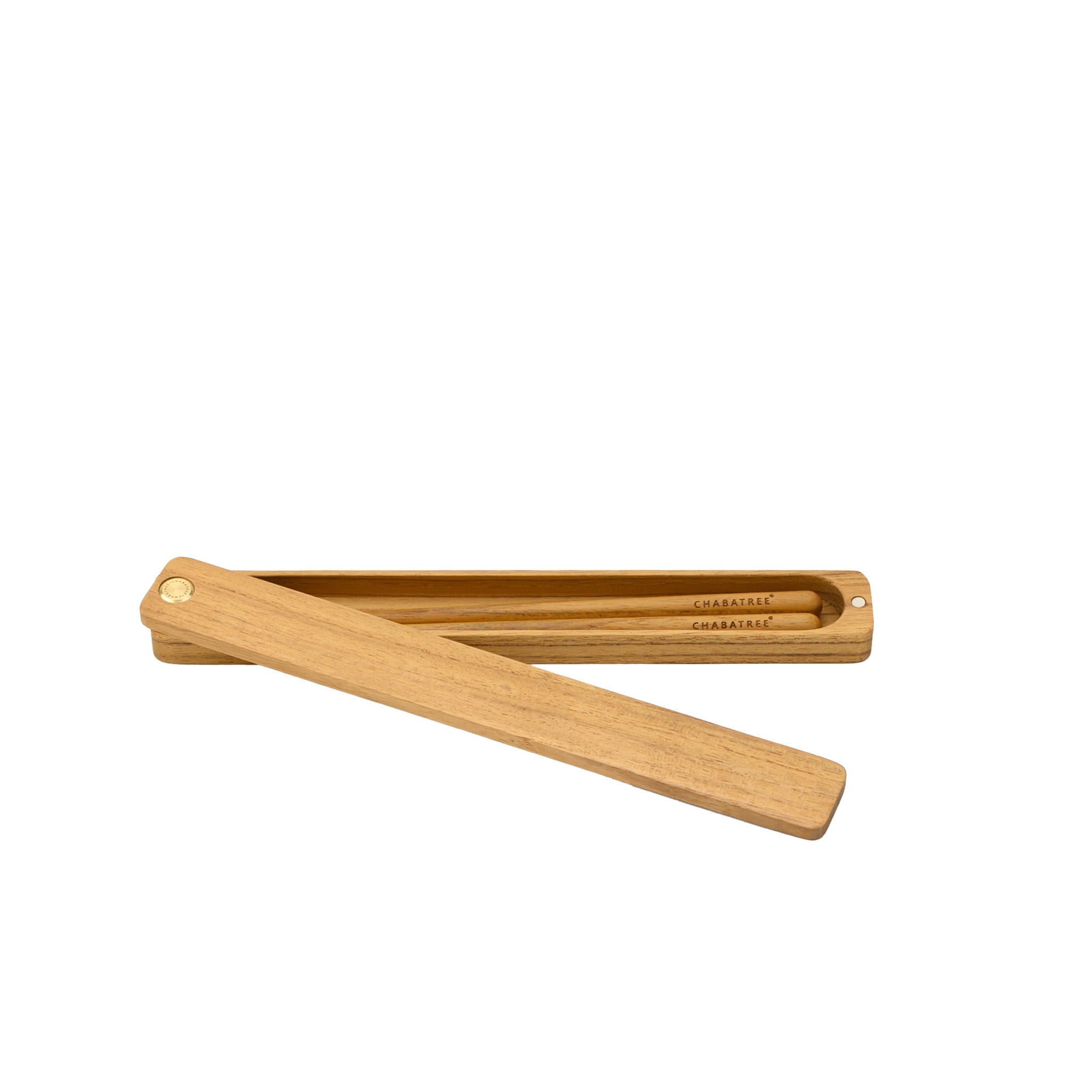 "COMPASS" CHOPSTICKS WITH CASE (ROUND) 17 (TEAK)