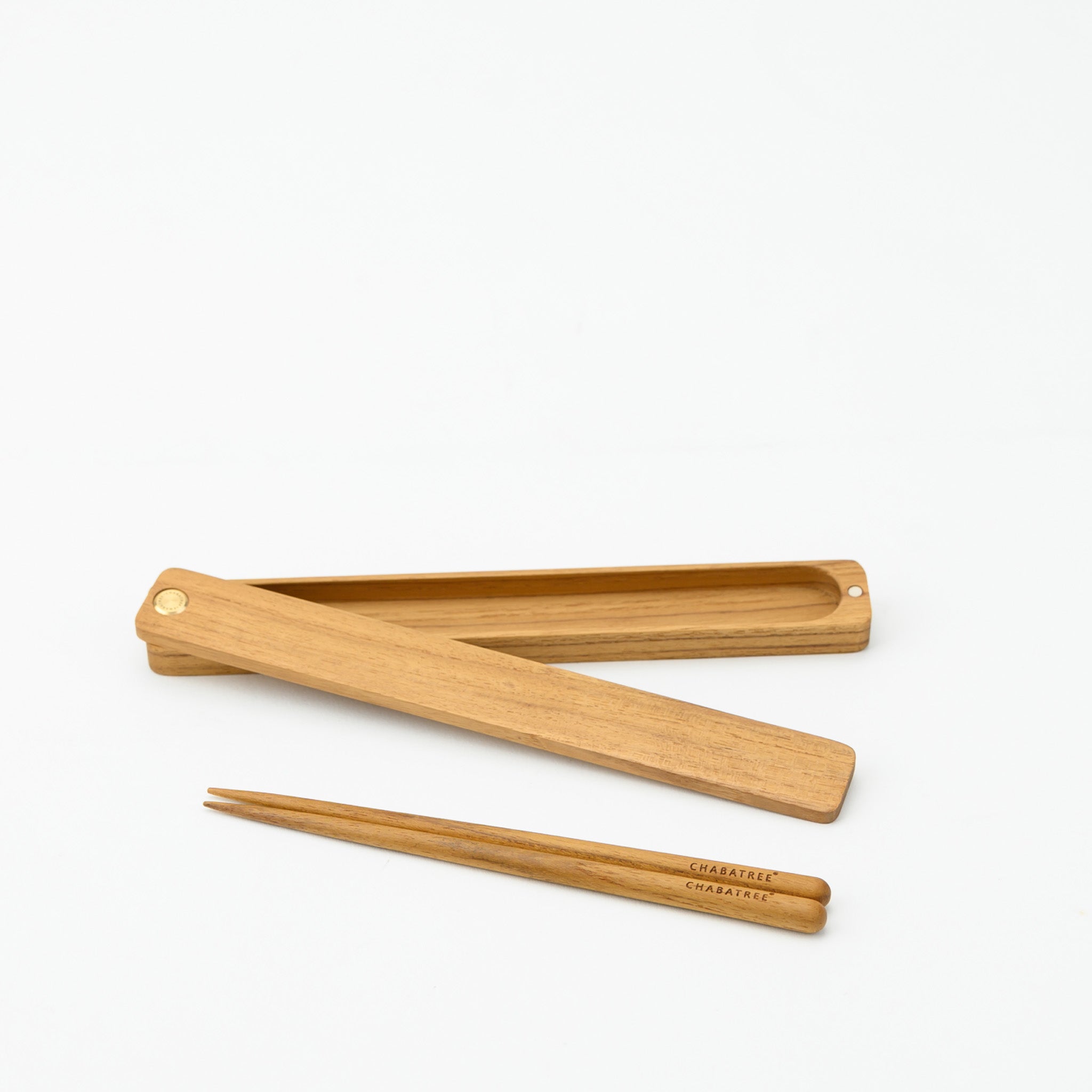 "COMPASS" CHOPSTICKS WITH CASE (ROUND) 17 (TEAK)
