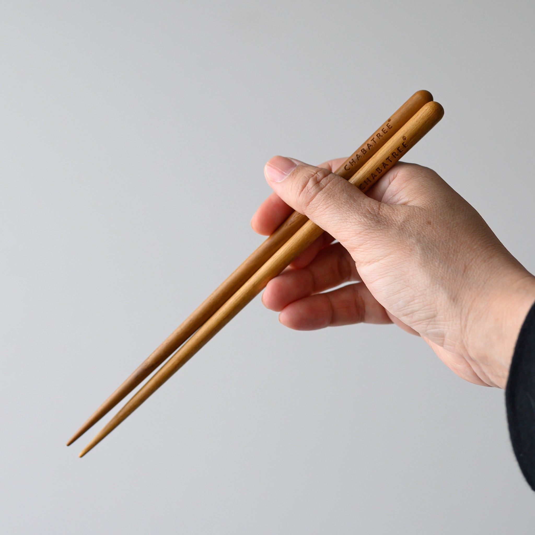 "COMPASS" CHOPSTICKS WITH CASE (ROUND) 21 (TEAK)