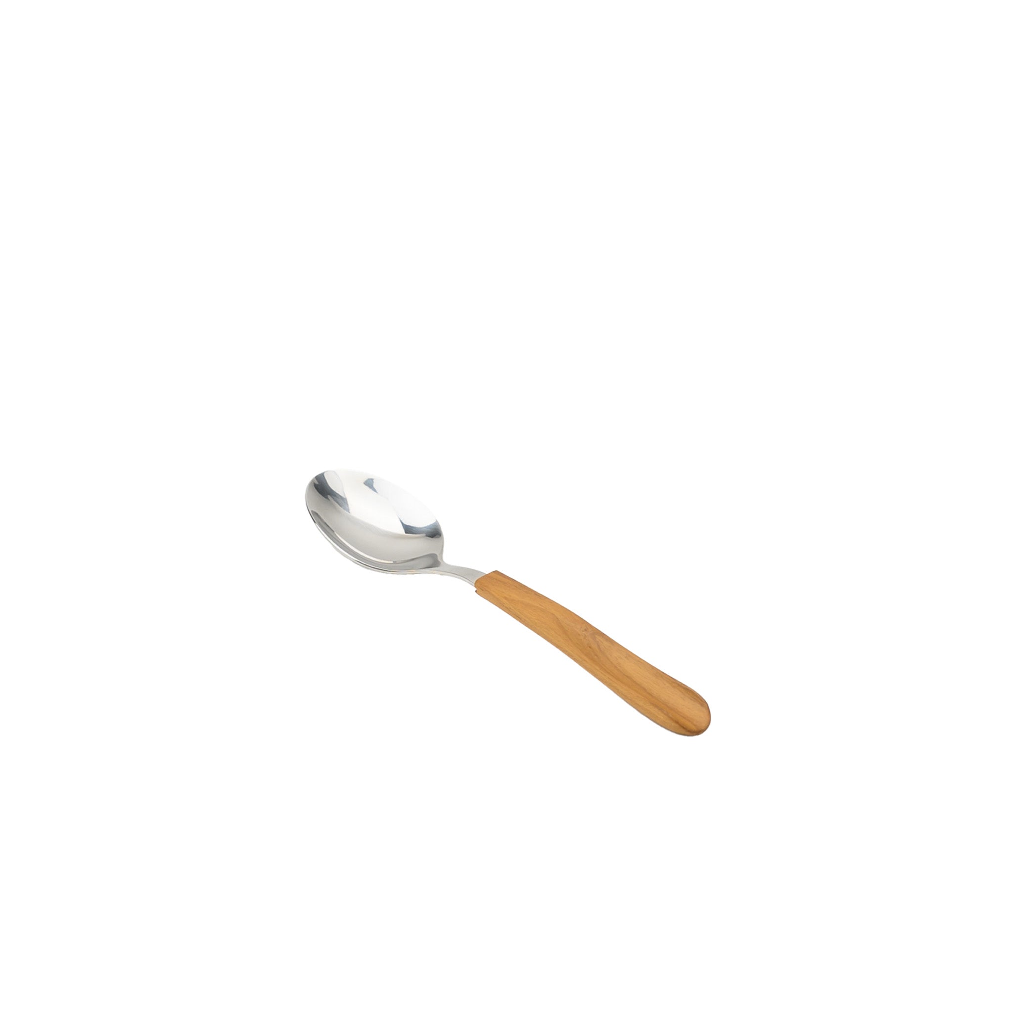 RIBWORT SALAD SPOON (TEAK)