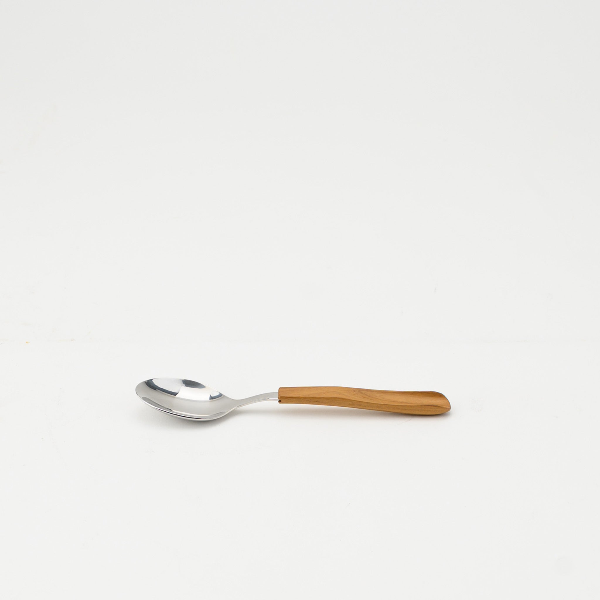 RIBWORT SALAD SPOON (TEAK)