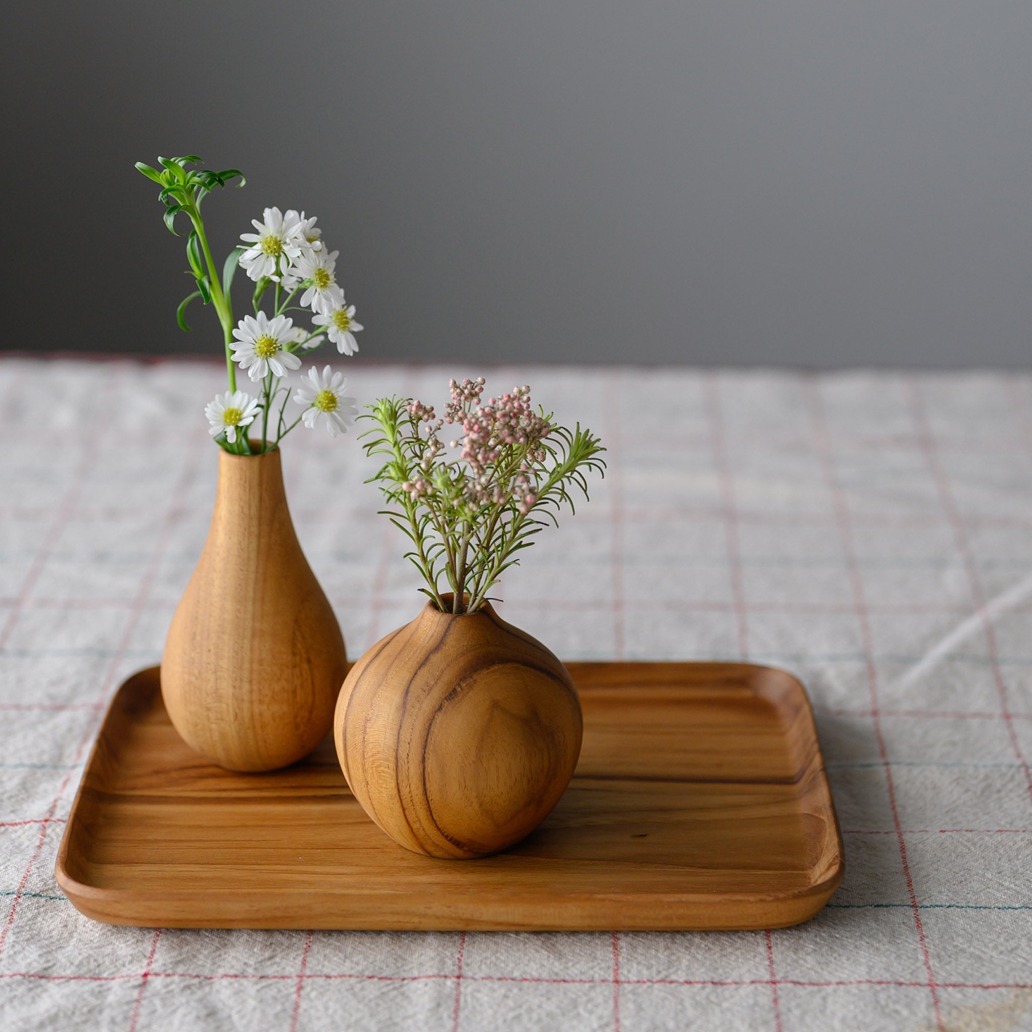 FLOWER VASE TYPE A 7 CM. (TEAK)