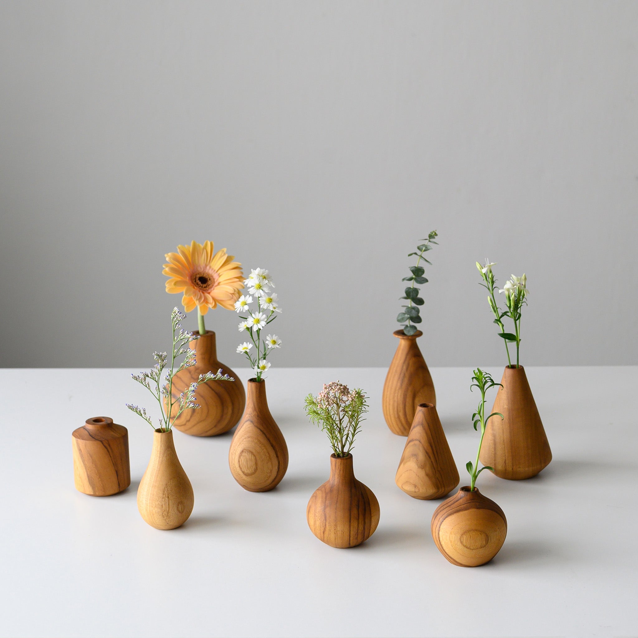 FLOWER VASE TYPE C 12 CM.(TEAK)
