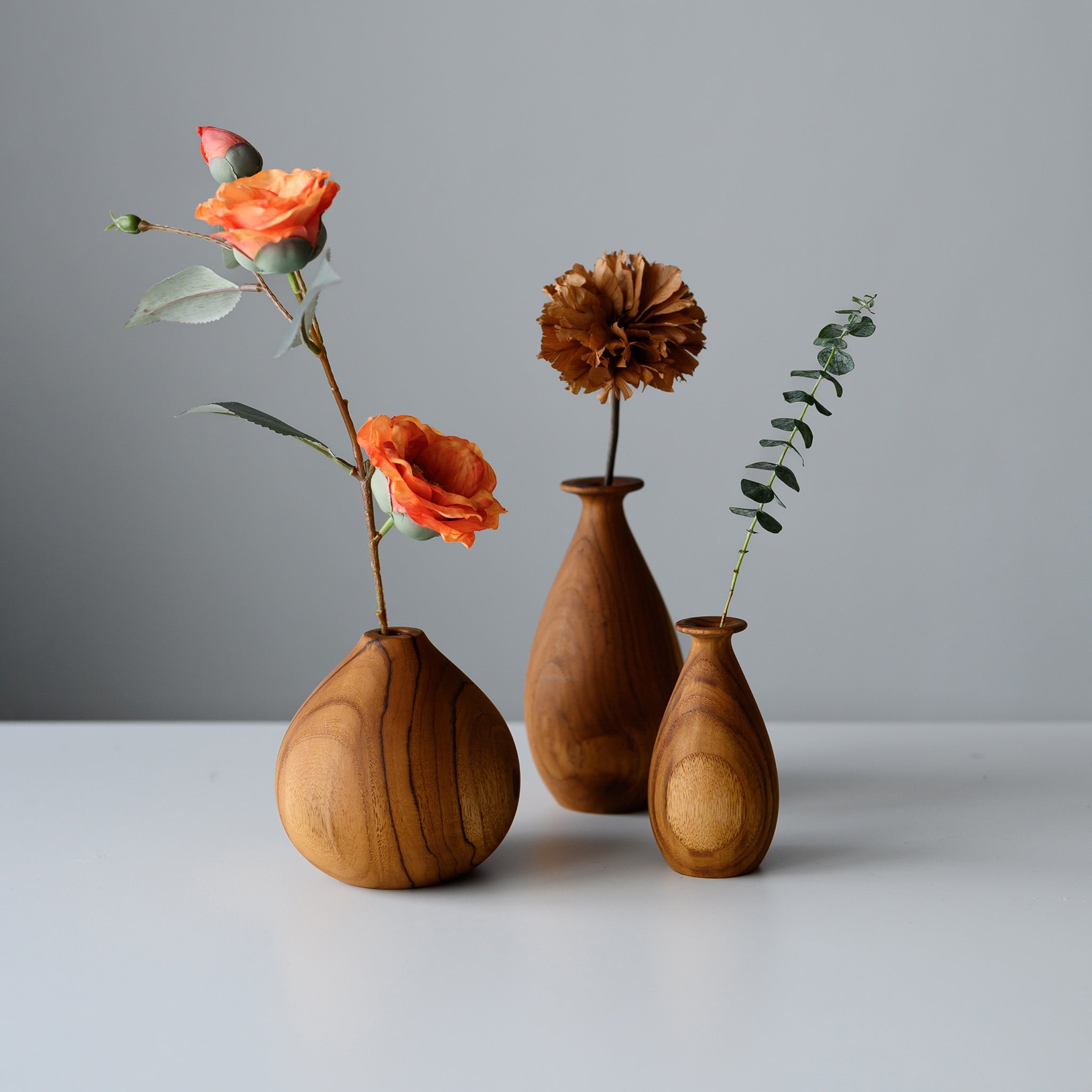 FLOWER VASE TYPE F 17 CM.(TEAK)