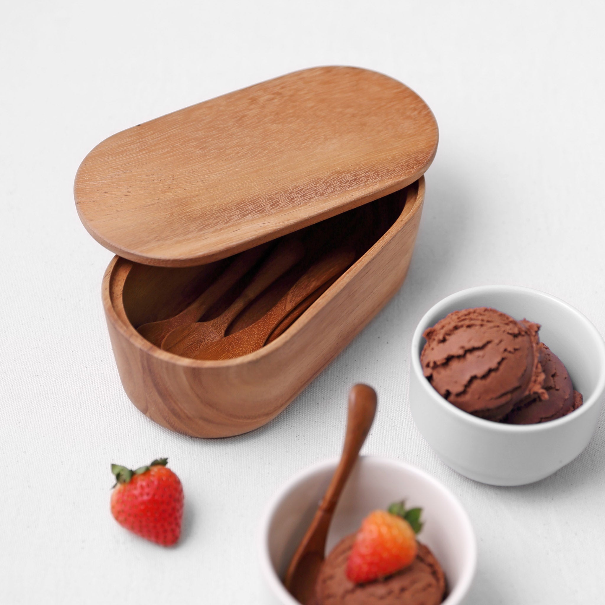 LIMPID STACKABLE STORAGE CONTAINER MEDIUM S (ACACIA)