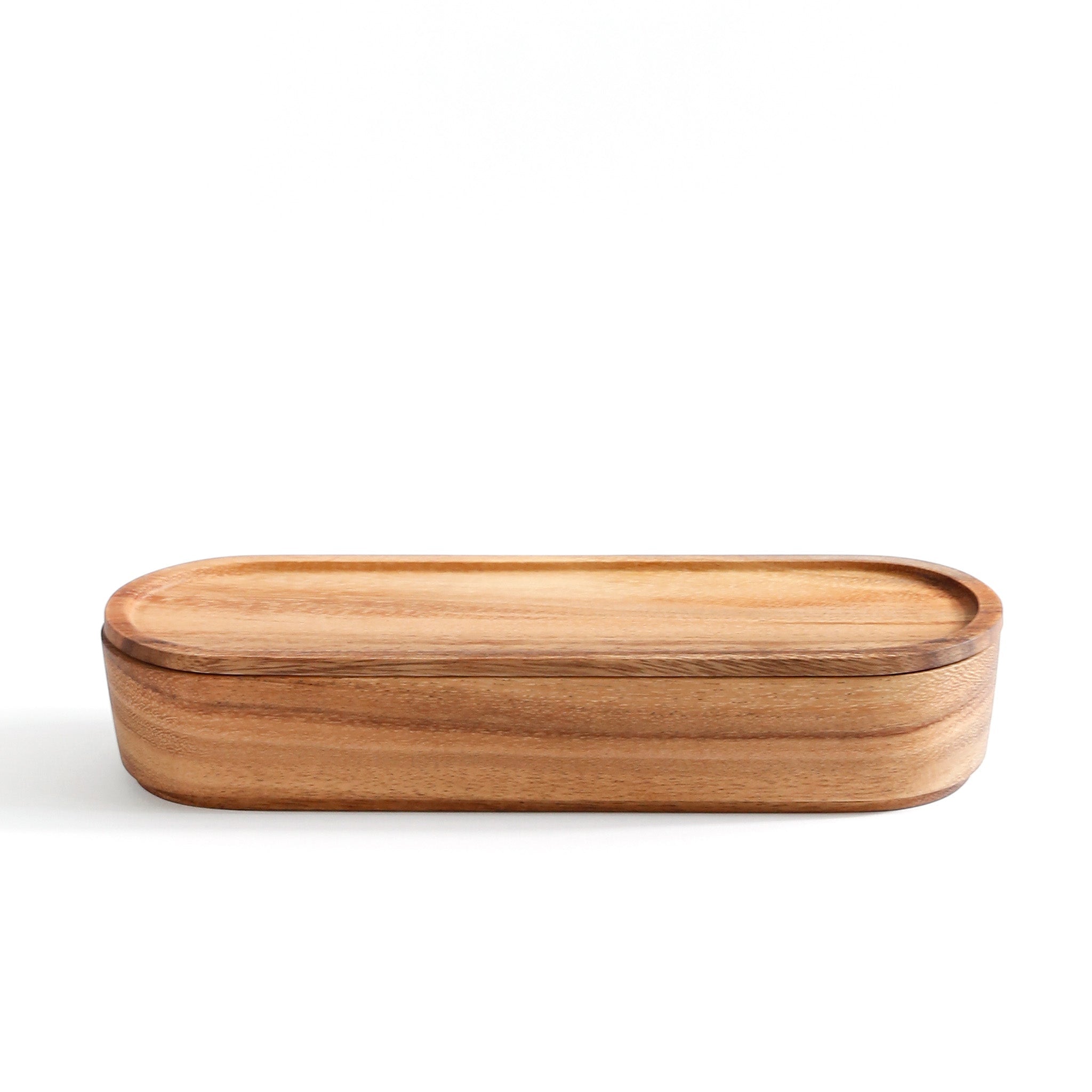 LIMPID STACKABLE STORAGE CONTAINER LOW L (ACACIA)