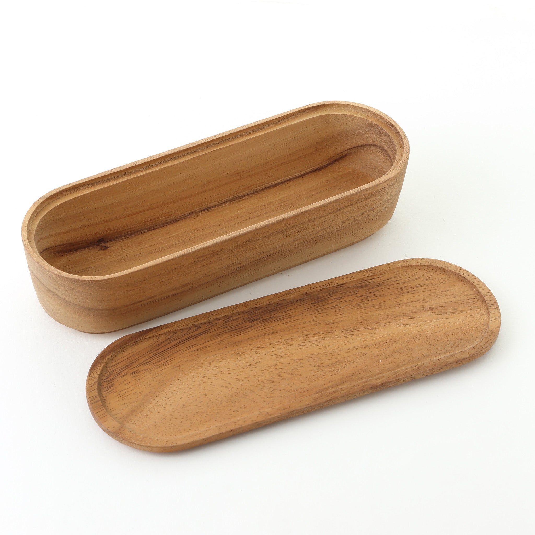 LIMPID STACKABLE STORAGE CONTAINER MEDIUM L (ACACIA)