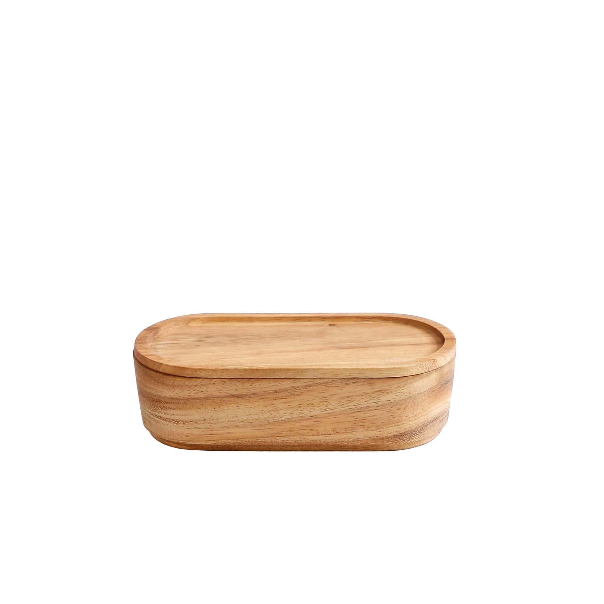 LIMPID STACKABLE STORAGE CONTAINER LOW S (ACACIA)