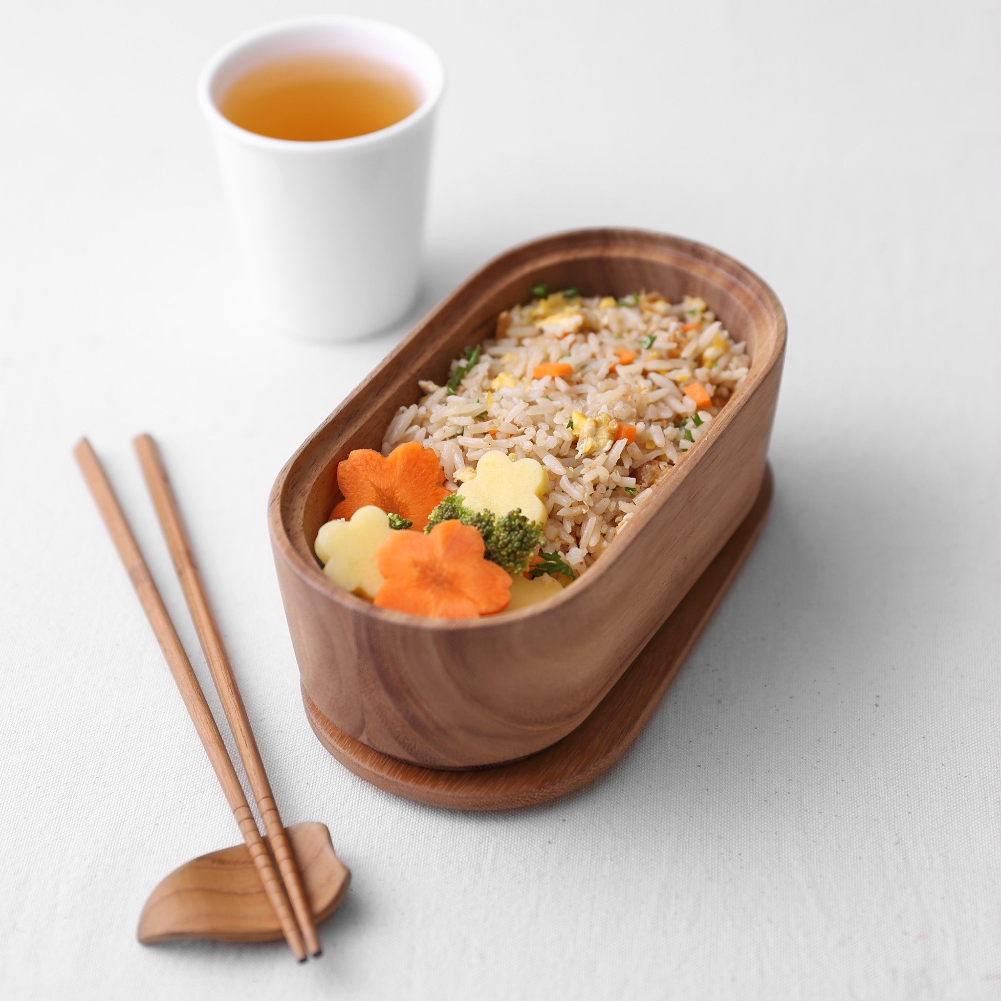 LIMPID STACKABLE STORAGE CONTAINER LOW S (ACACIA)