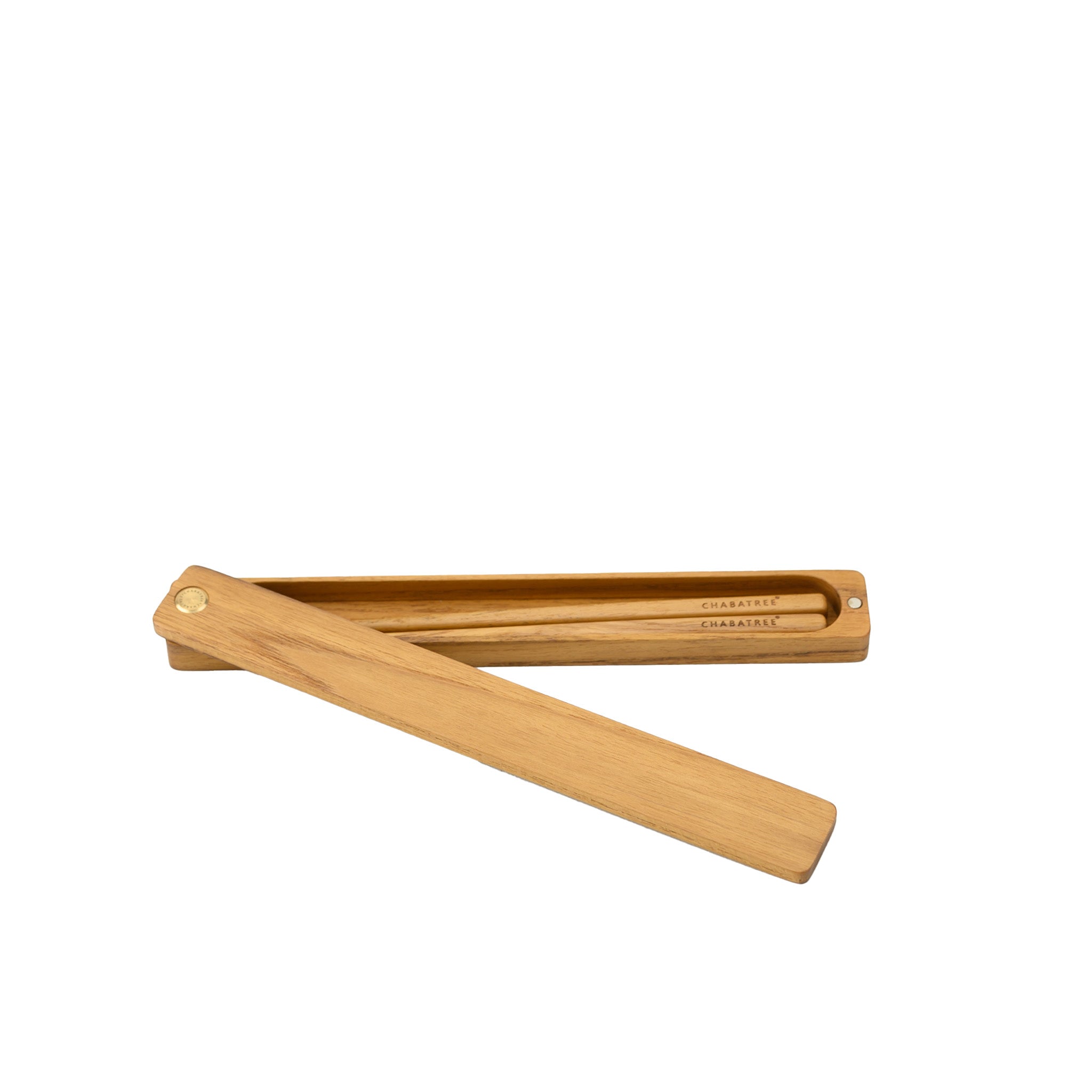"COMPASS" CHOPSTICKS WITH CASE (SQUARE) 17 (TEAK)