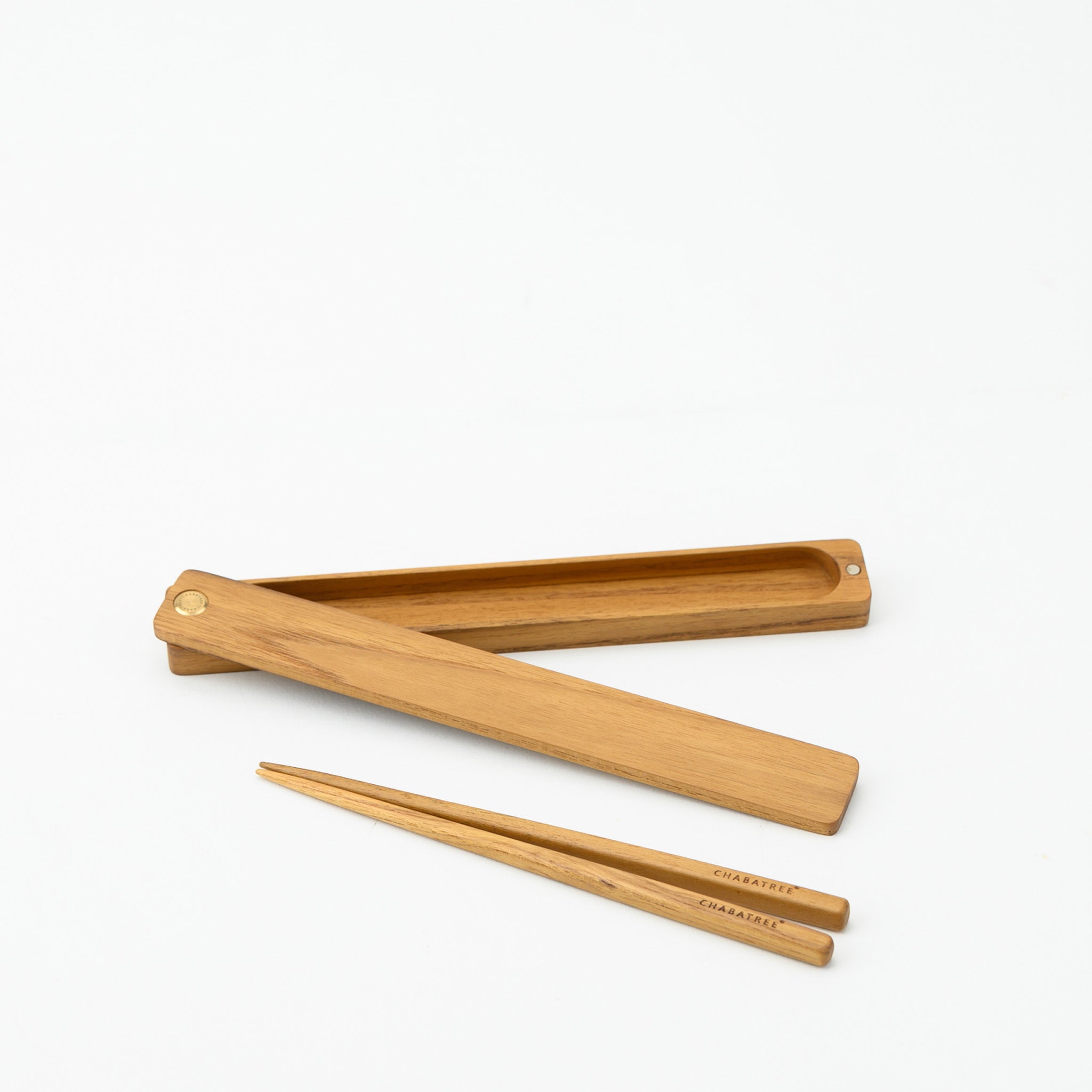 "COMPASS" CHOPSTICKS WITH CASE (SQUARE) 17 (TEAK)