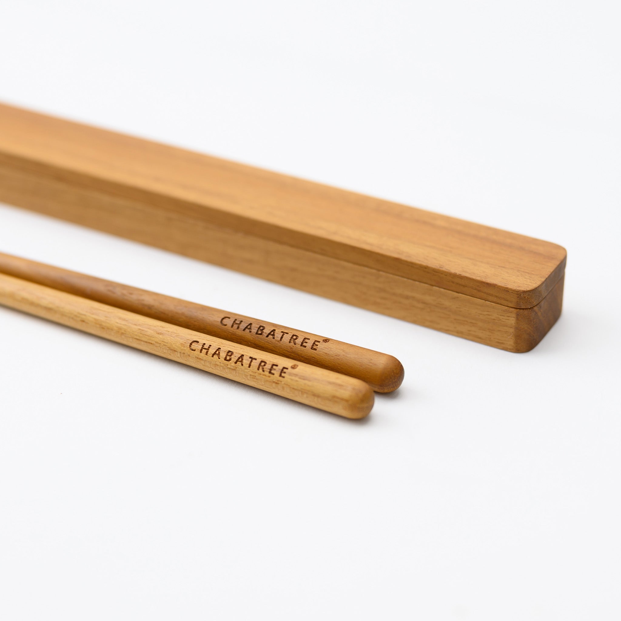 "COMPASS" CHOPSTICKS WITH CASE (ROUND) 21 (TEAK)