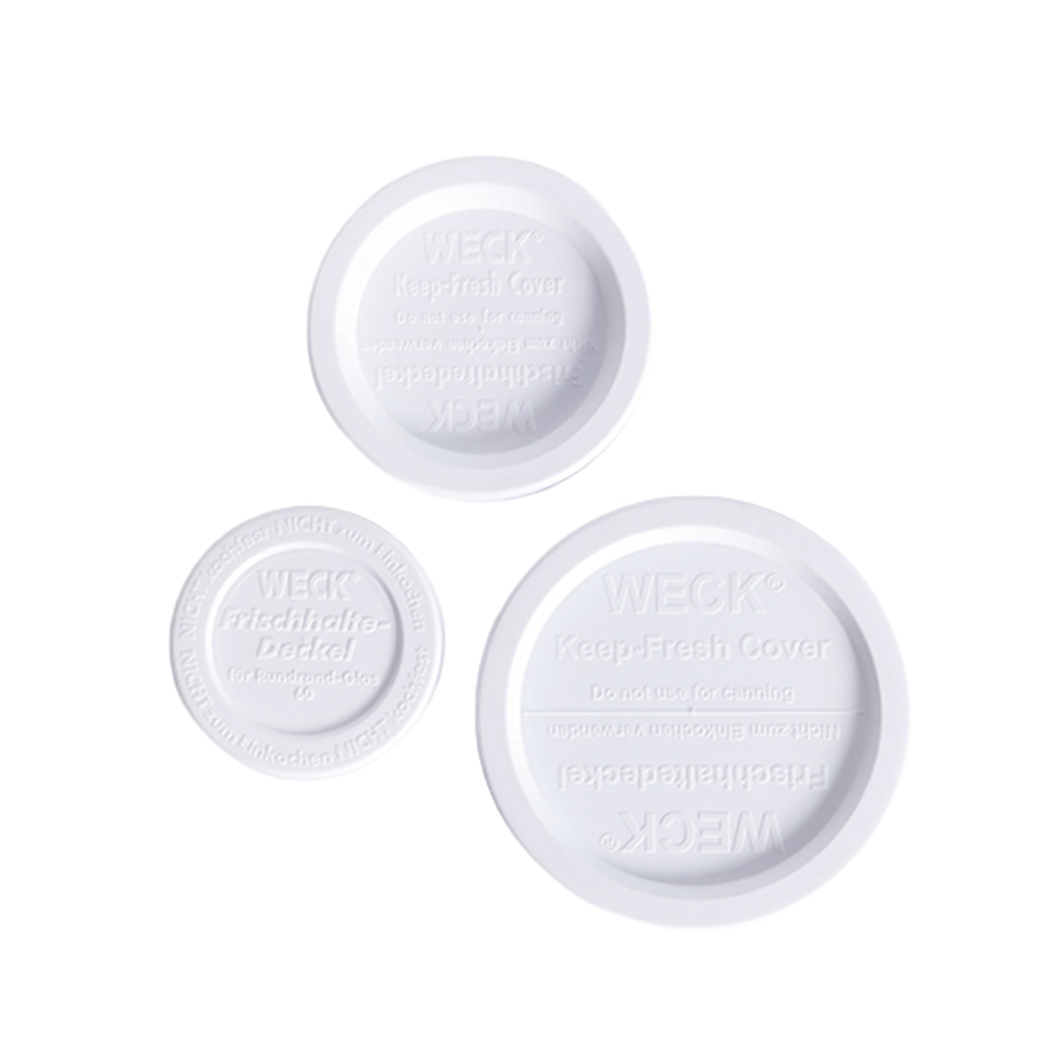 PLASTIC LIDS WHITE FOR WECK 1 PCS./BAG