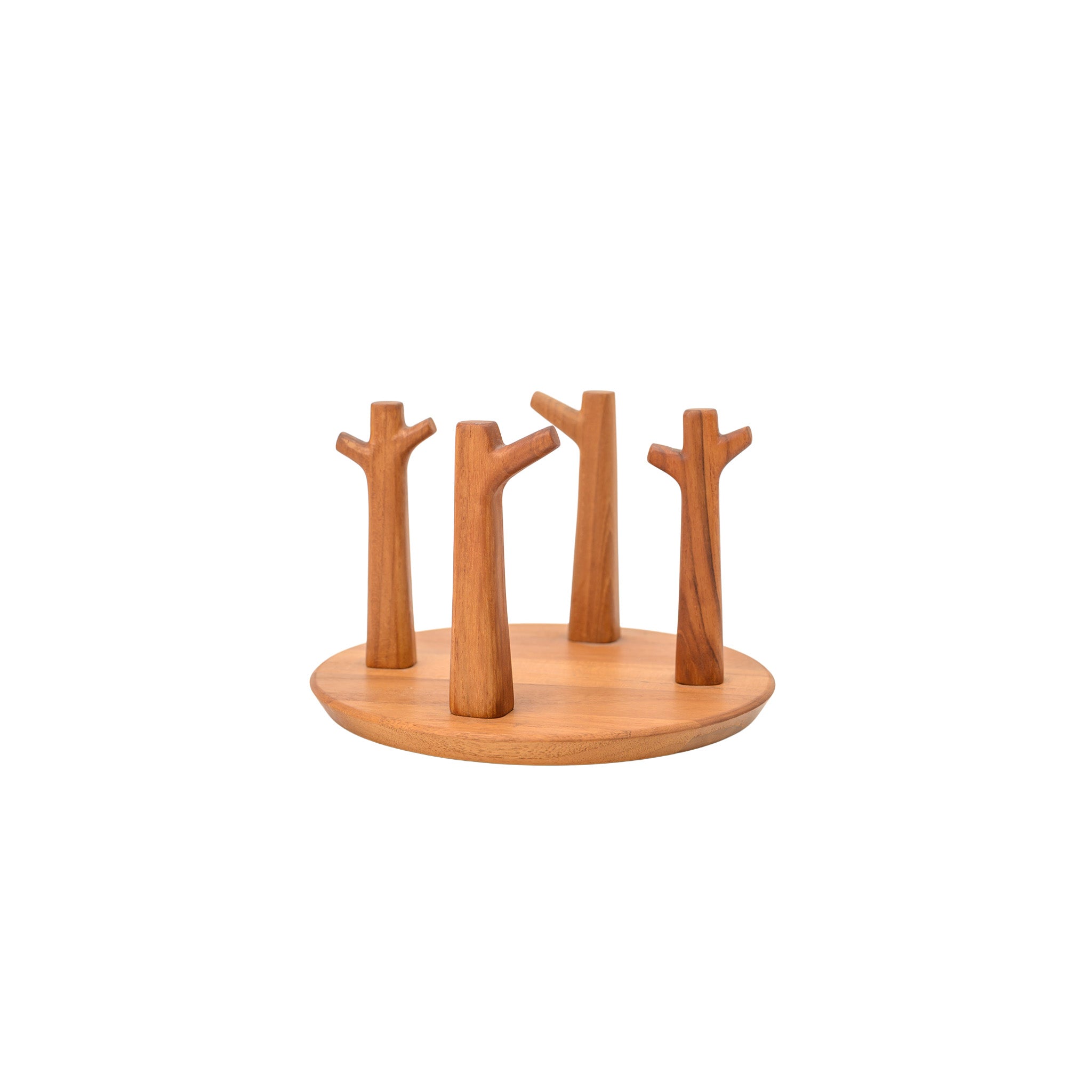 FOREST GLASS STAND (TEAK)