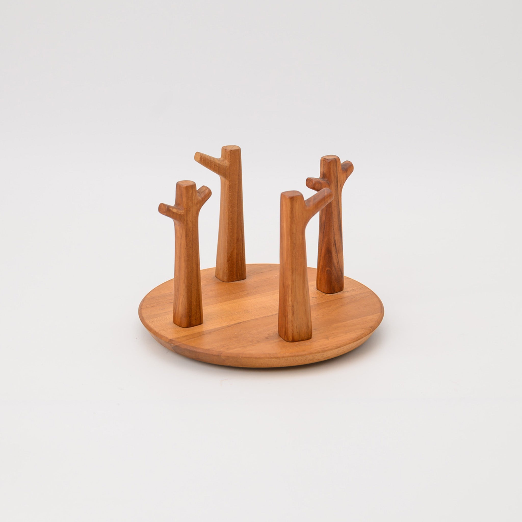 FOREST GLASS STAND (TEAK)