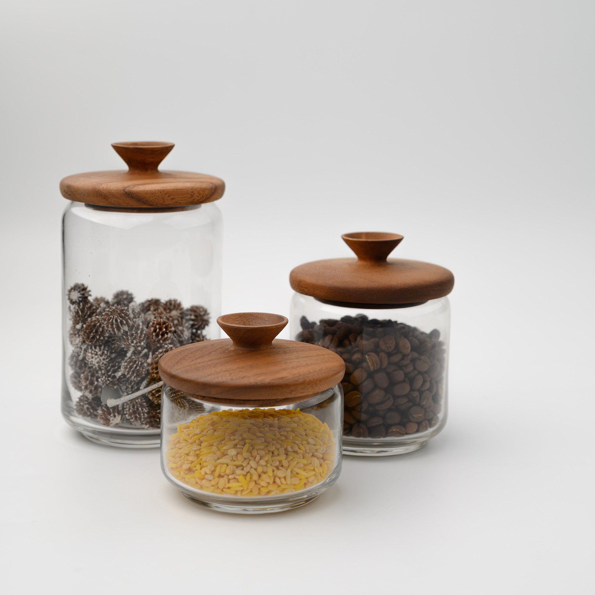 HIS SPROUT JAR 750 CC LID ACACIA
