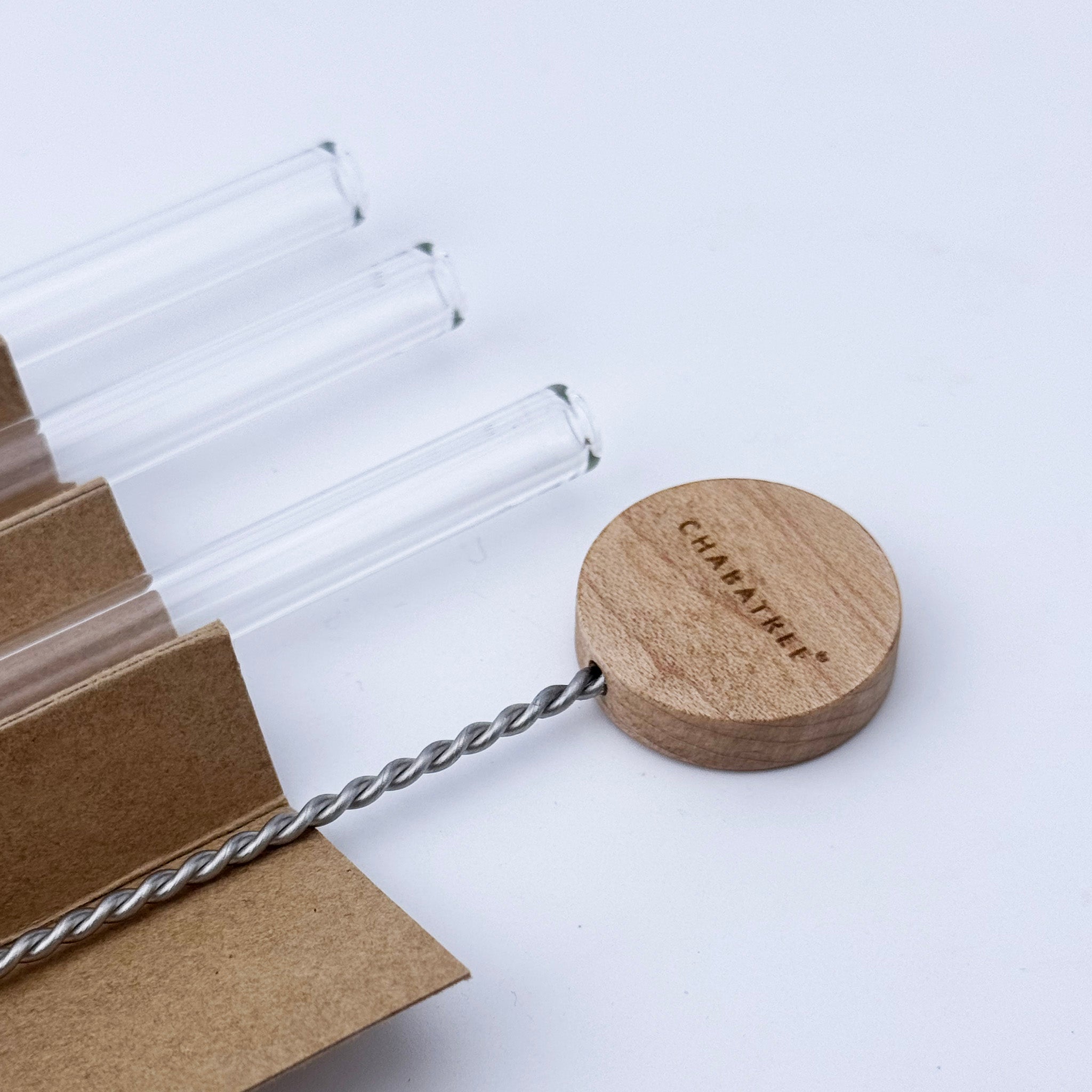 GLASS STRAW SET (MAPLE)