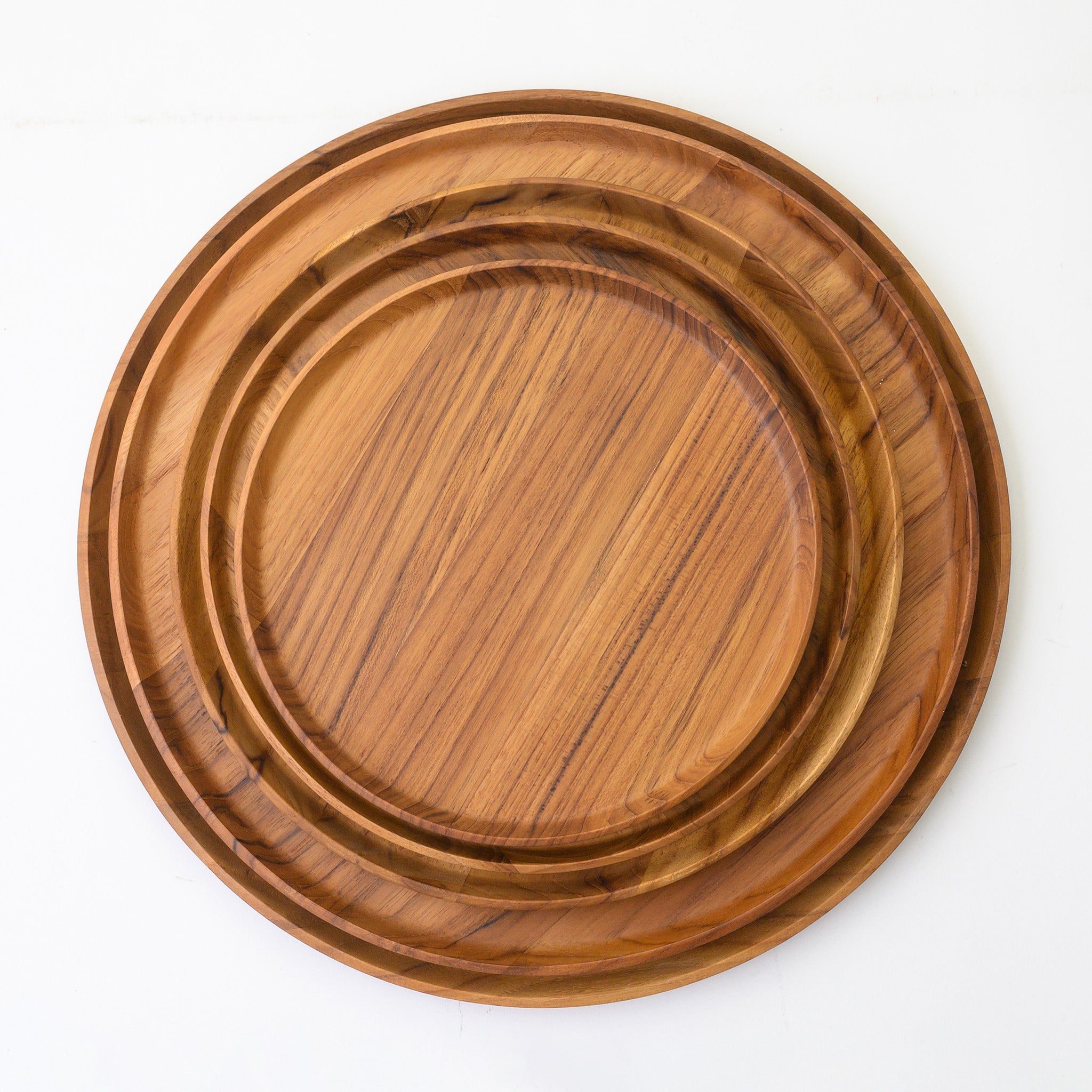 BLANCHE ROUND TRAY 23 CM. (TEAK)