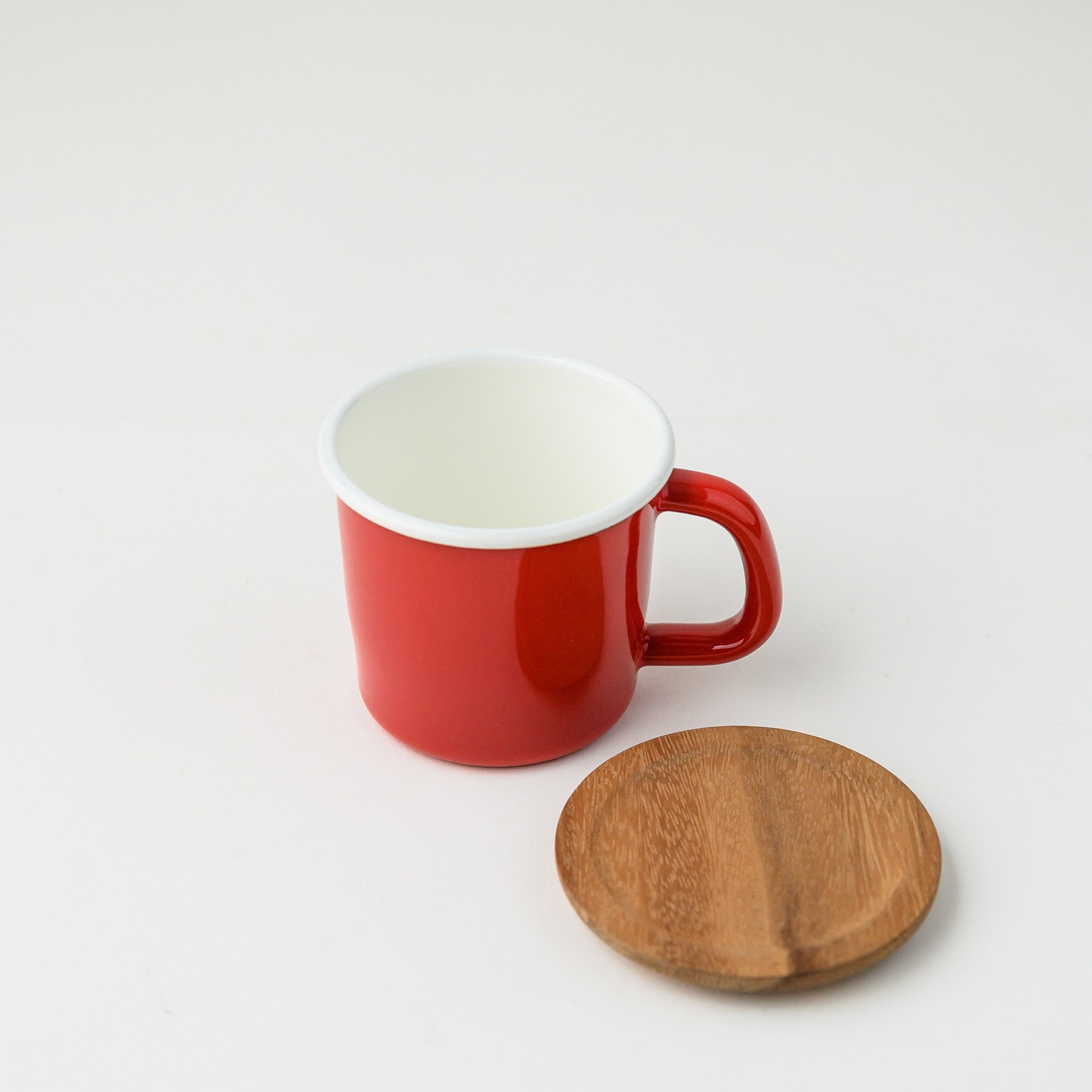 MUG CUP WITH LID RED