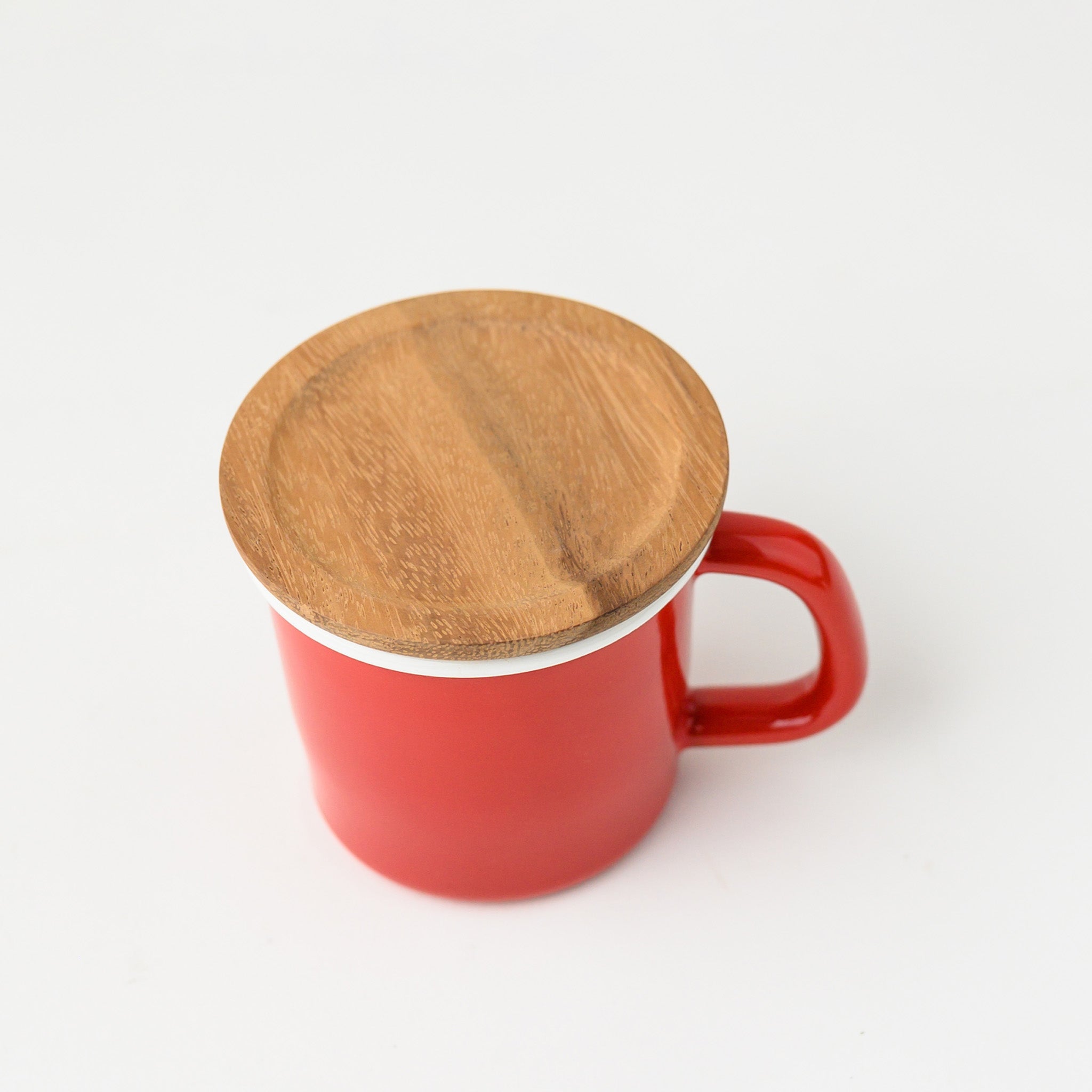 MUG CUP WITH LID RED