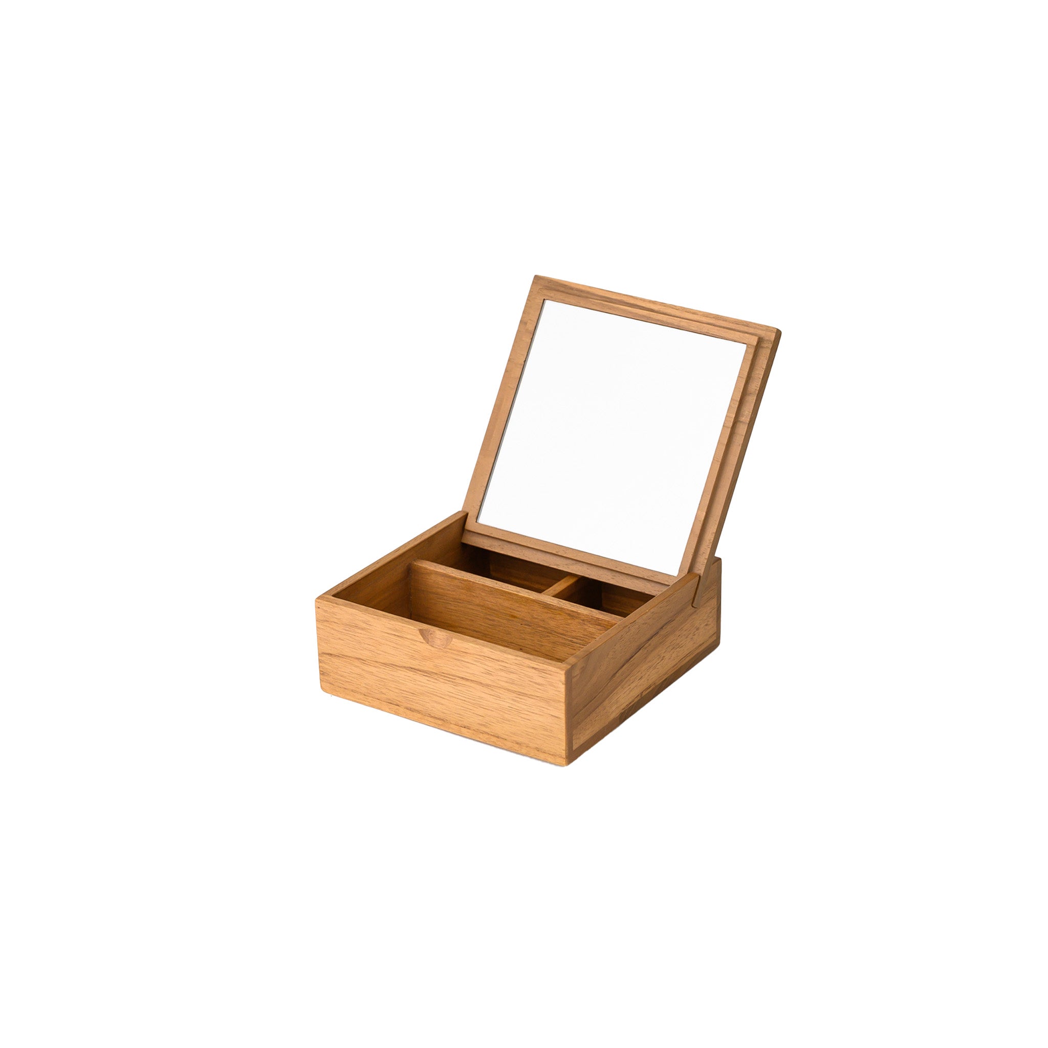 SQUARE ACCESSORIES BOX (TEAK)